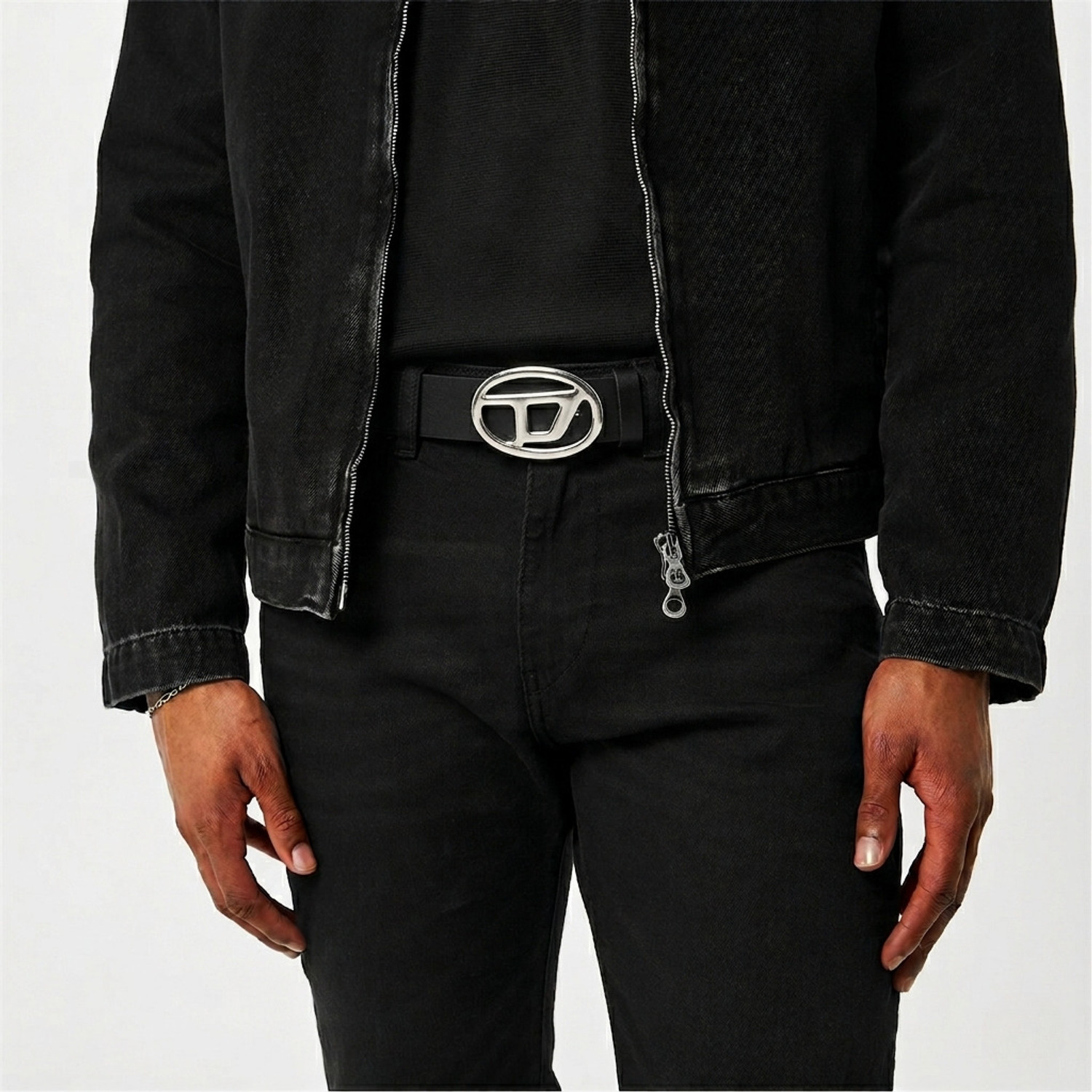 Image of xelcis Men Casual, Evening, Formal, Party Black Genuine Leather Belt