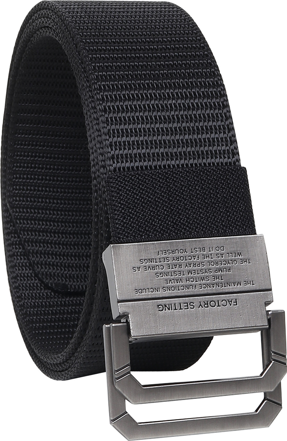 Image of Roadster Men Formal, Casual, Evening, Party Black Nylon Belt
