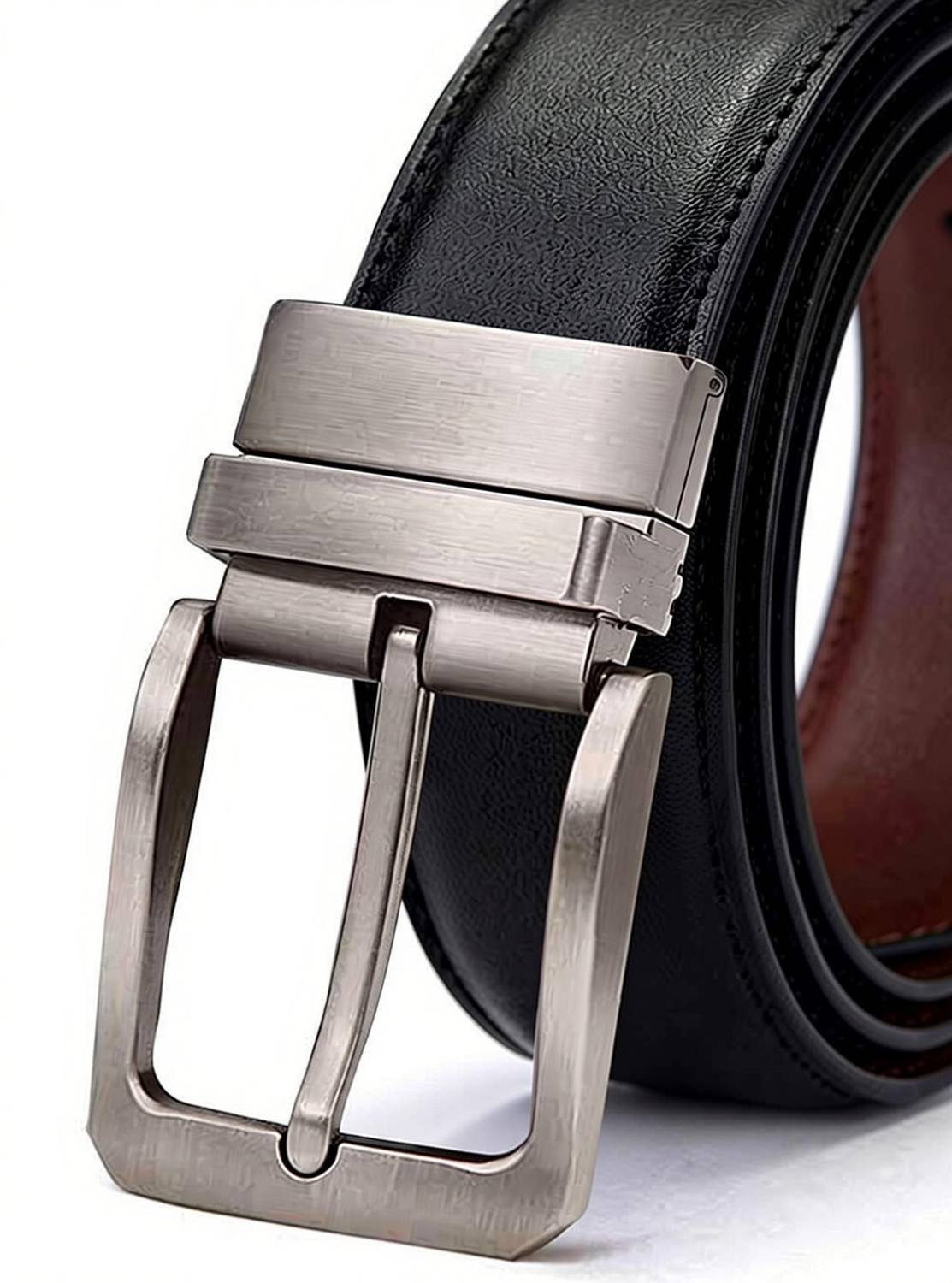 ZORO Men Black Texas Leatherite Belt - Image 5