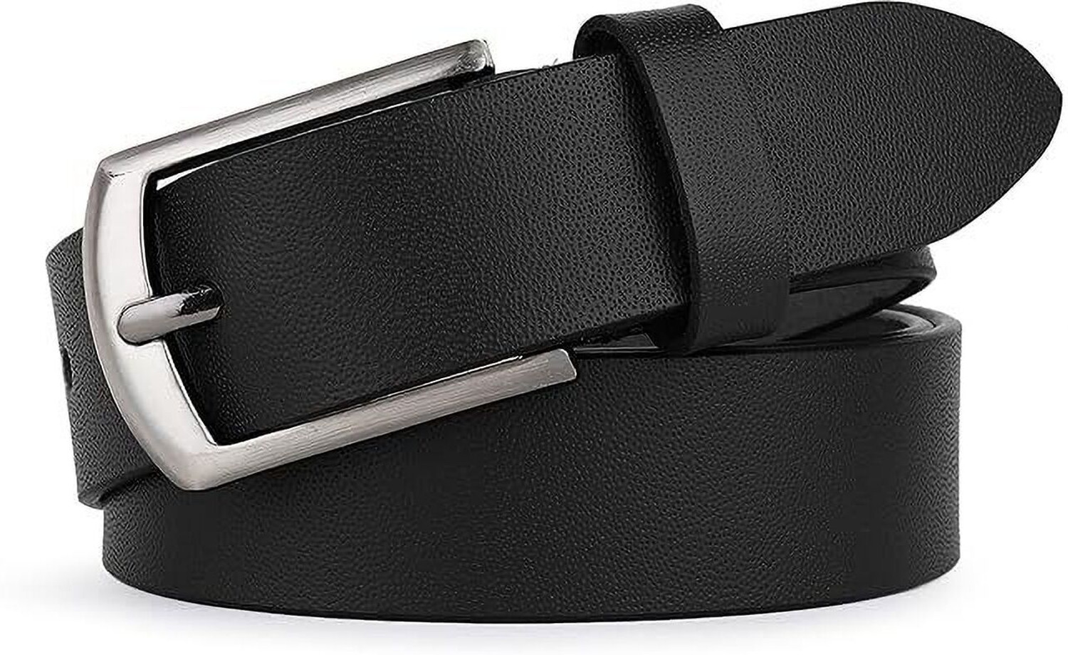Image of KAEZRI Men Casual, Evening, Formal, Party Black Genuine Leather Belt