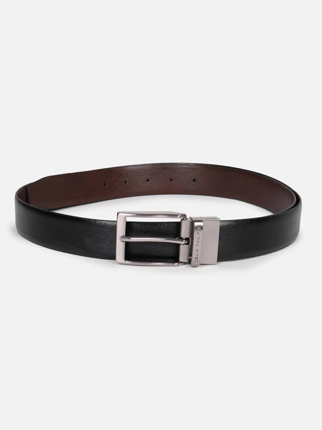 Louis Philippe Men Multicolor Leather Reversible Belt - Image 2