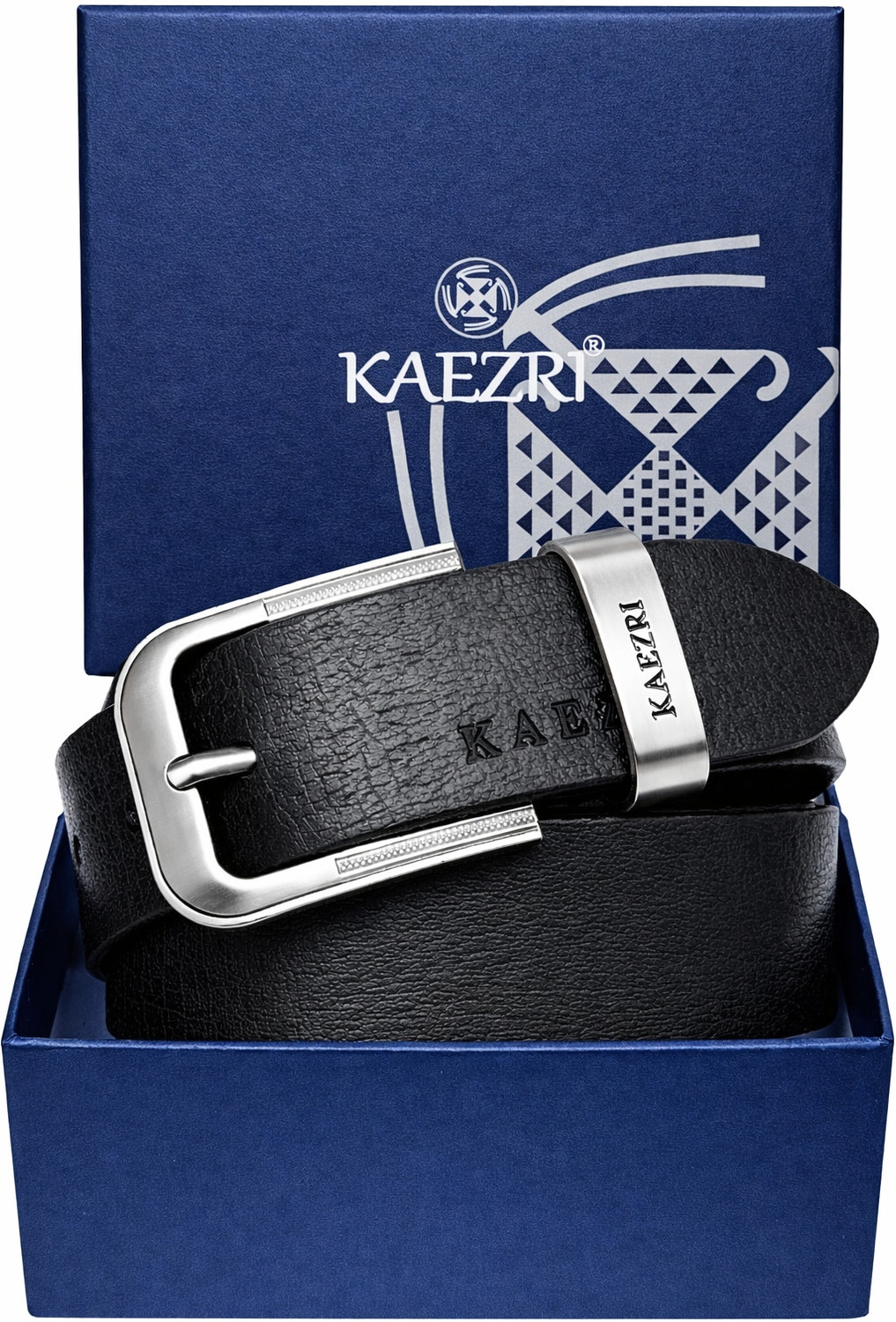 Image of KAEZRI Men Casual, Evening, Formal, Party Black Genuine Leather Belt