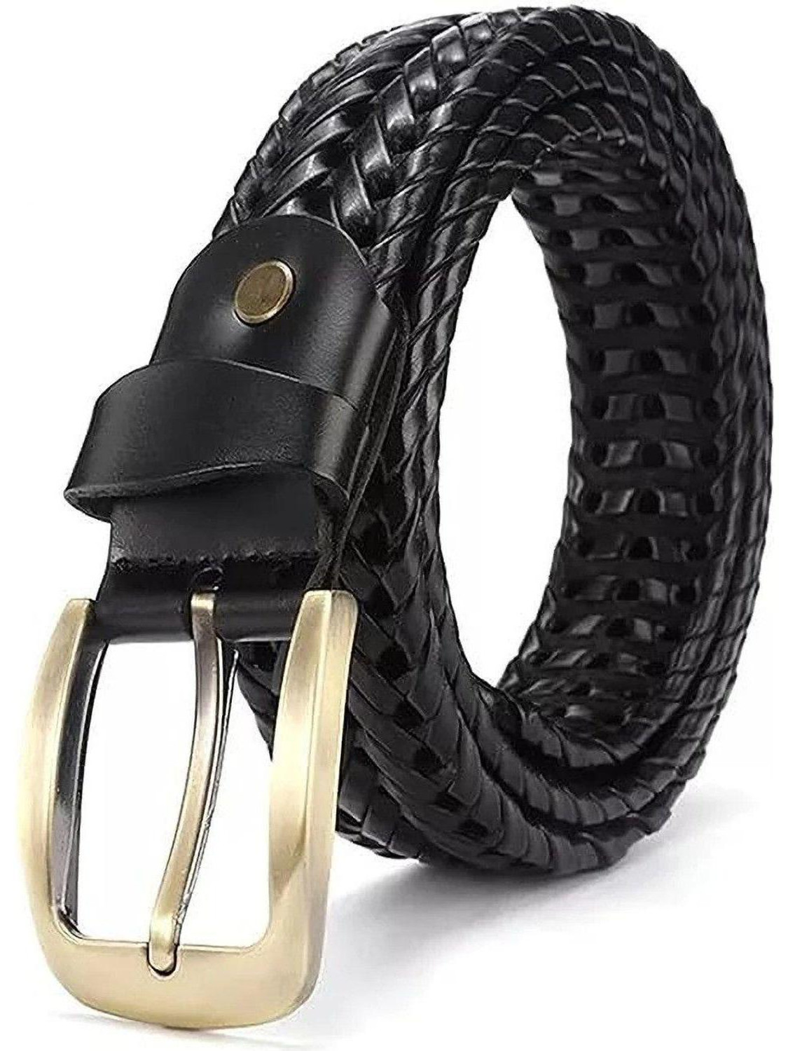 Image of DARKLEATHERIS Men Casual, Formal, Party Black Genuine Leather Belt