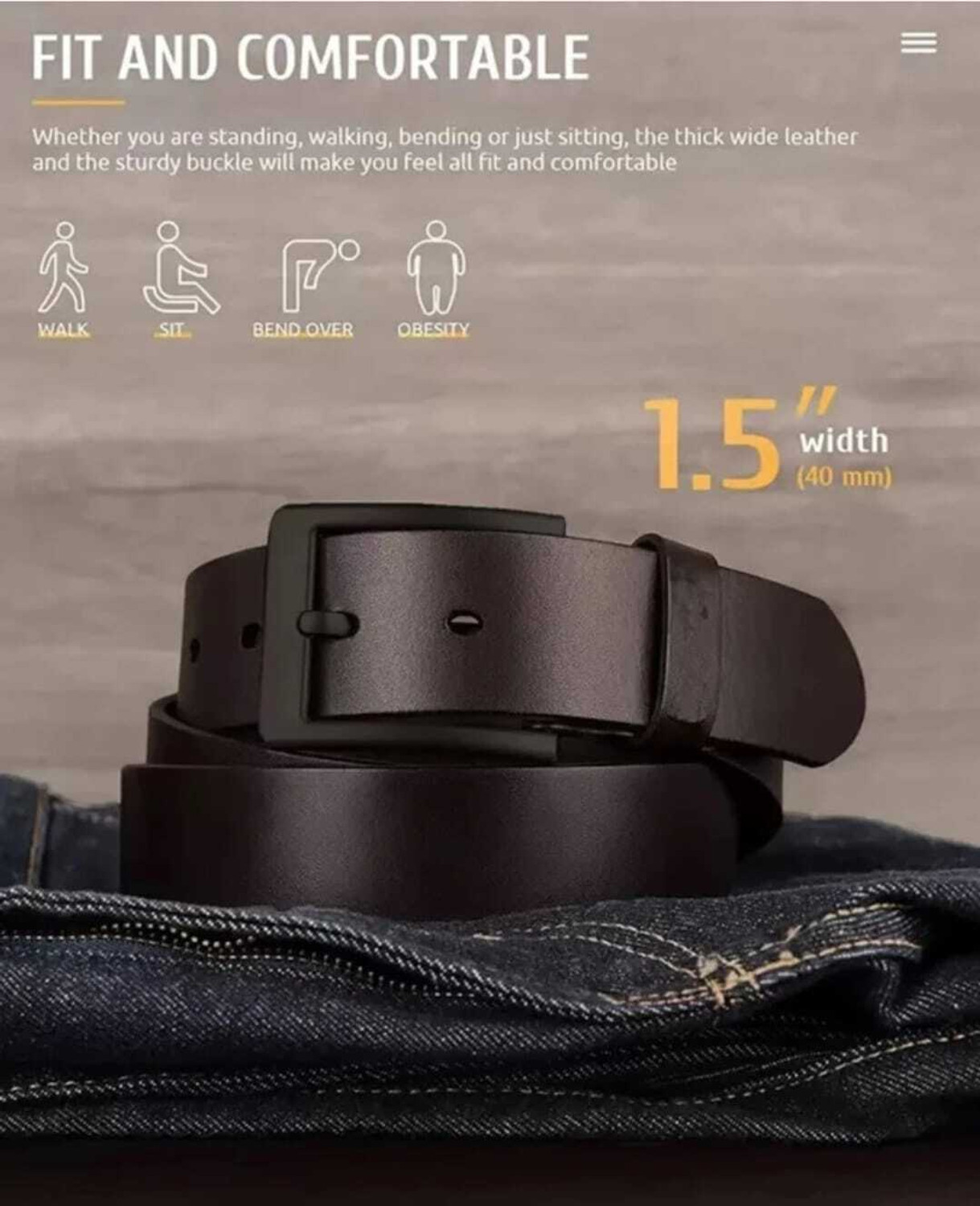 Image of Roadster Men & Women Casual, Evening, Formal, Party Brown Genuine Leather Belt