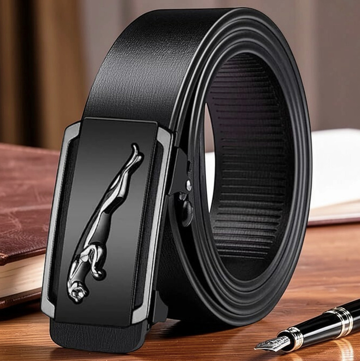 Image of Roadster Men Formal, Casual, Evening, Party Black Artificial Leather Belt
