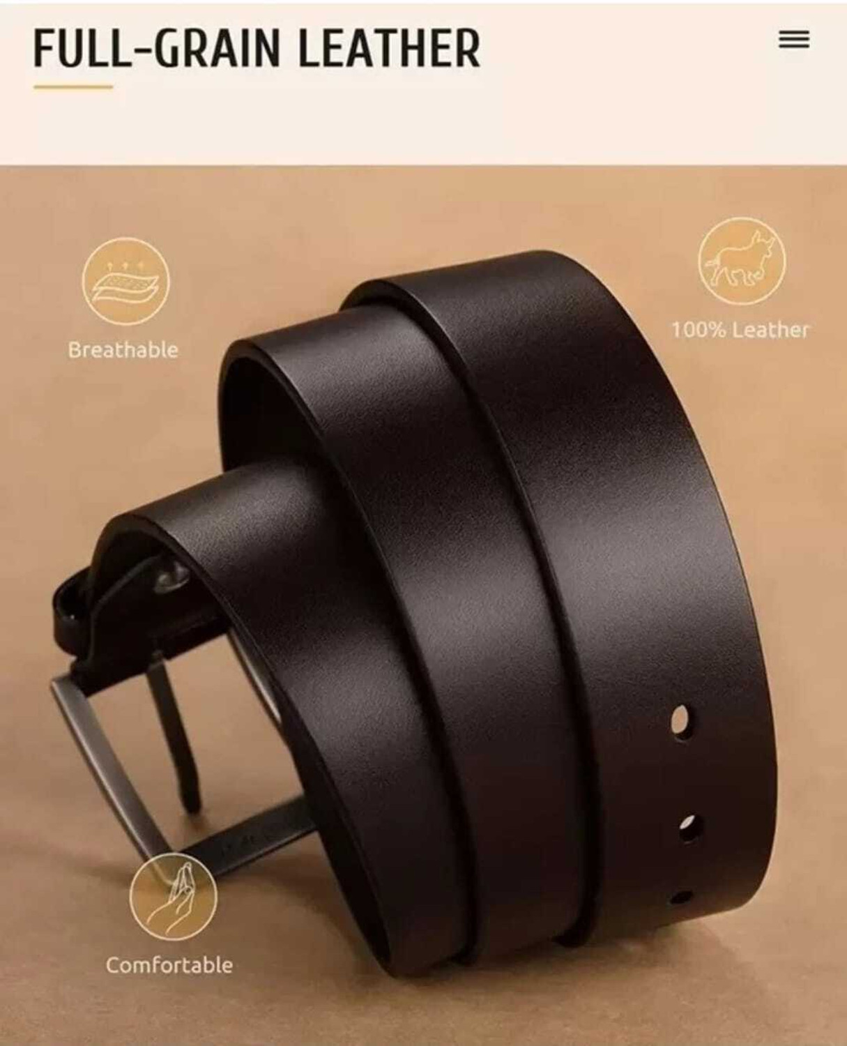 Image of Roadster Men & Women Casual, Evening, Formal, Party Brown Genuine Leather Belt