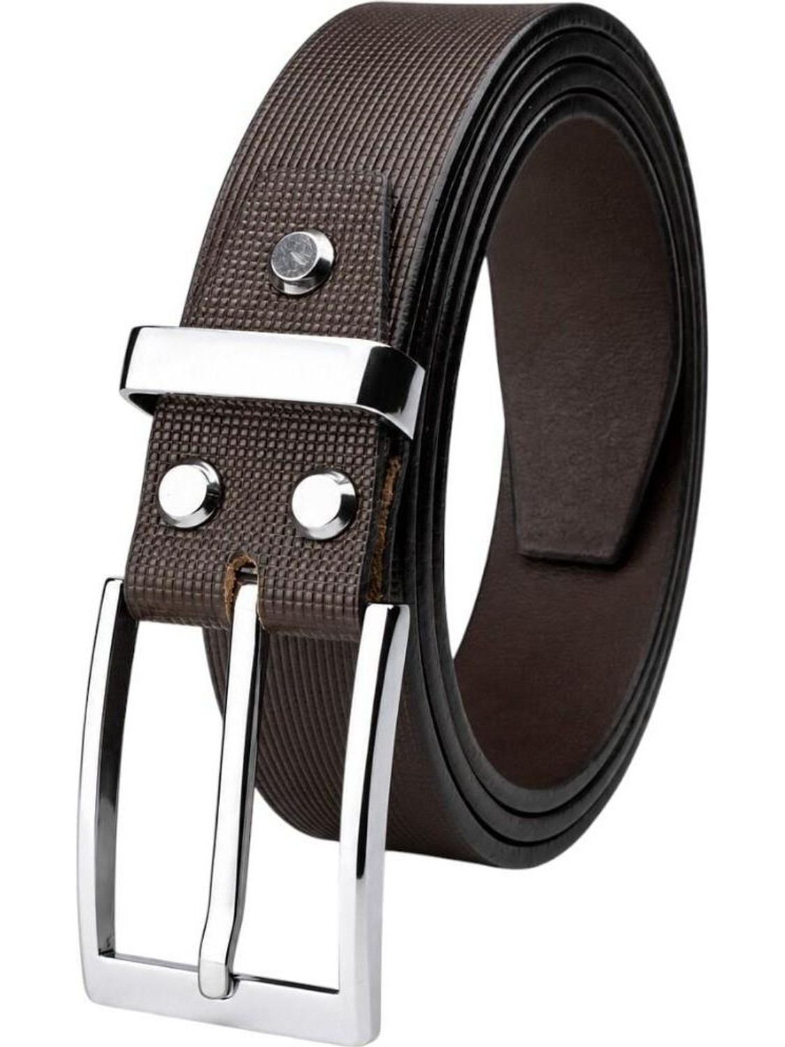 CRABBY HUNT Men Casual, Formal, Party, Evening Brown Genuine Leather Belt