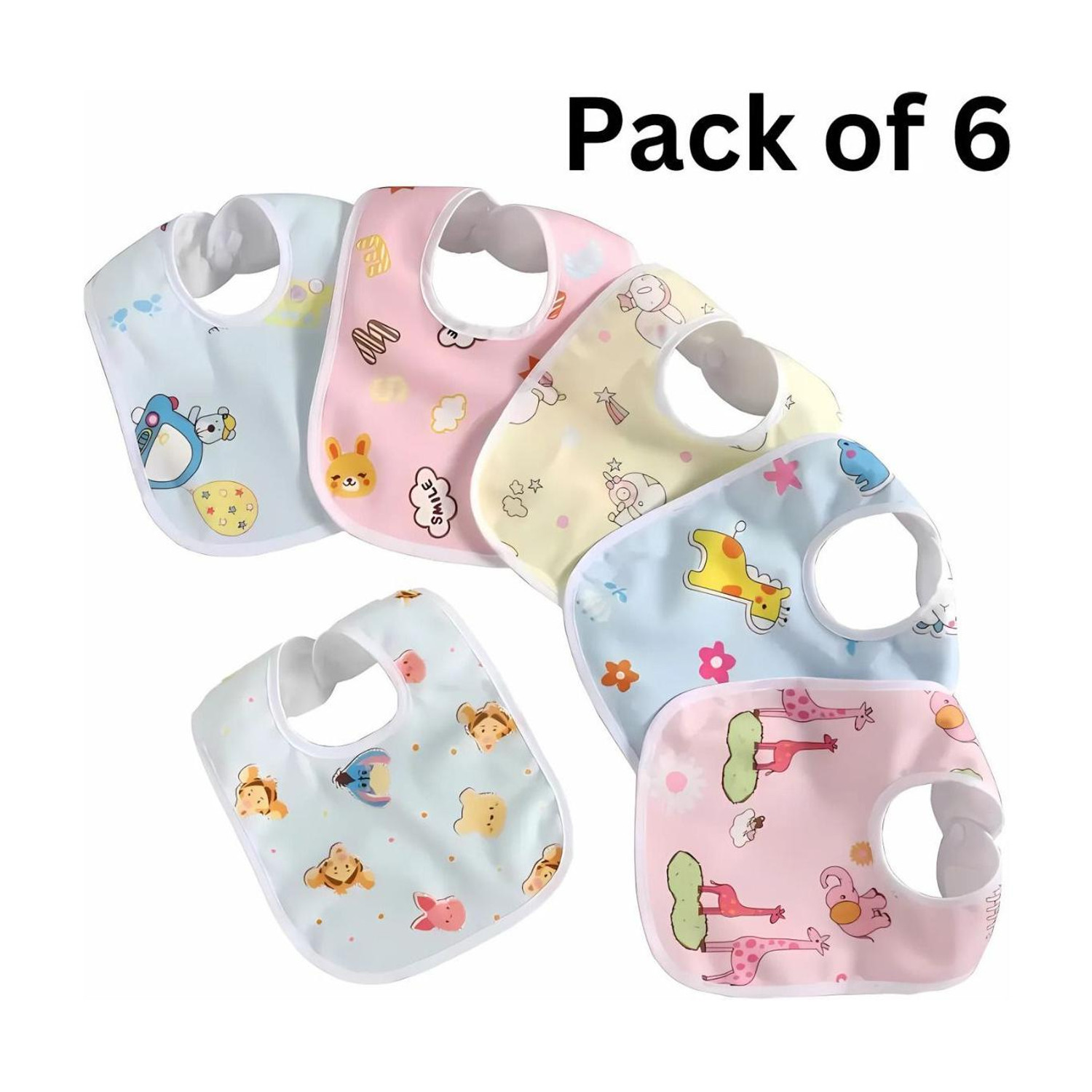Image of Astra Zone waterproof,supersoft cotton daily use and stylish bibs for baby pack of 6