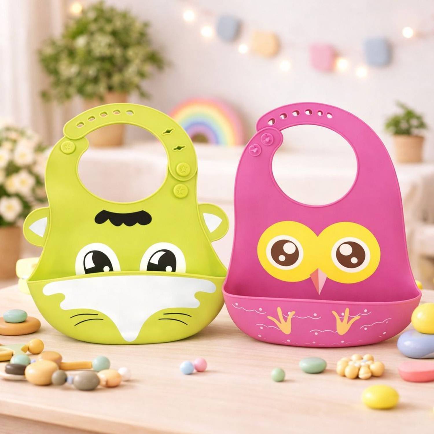 AEREX Silicone Baby Feeding Bib with Food Catcher For Weaning Babies & Toddlers