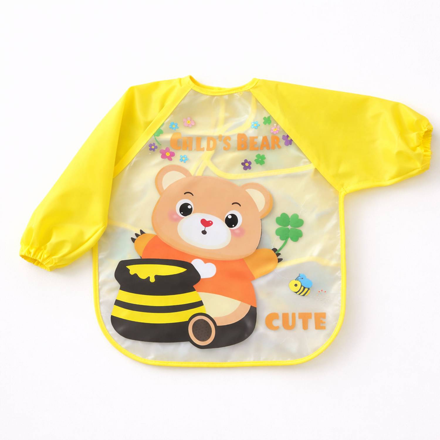 AEREX Full Sleeves Baby Bib Waterproof Feeding Apron for Toddlers