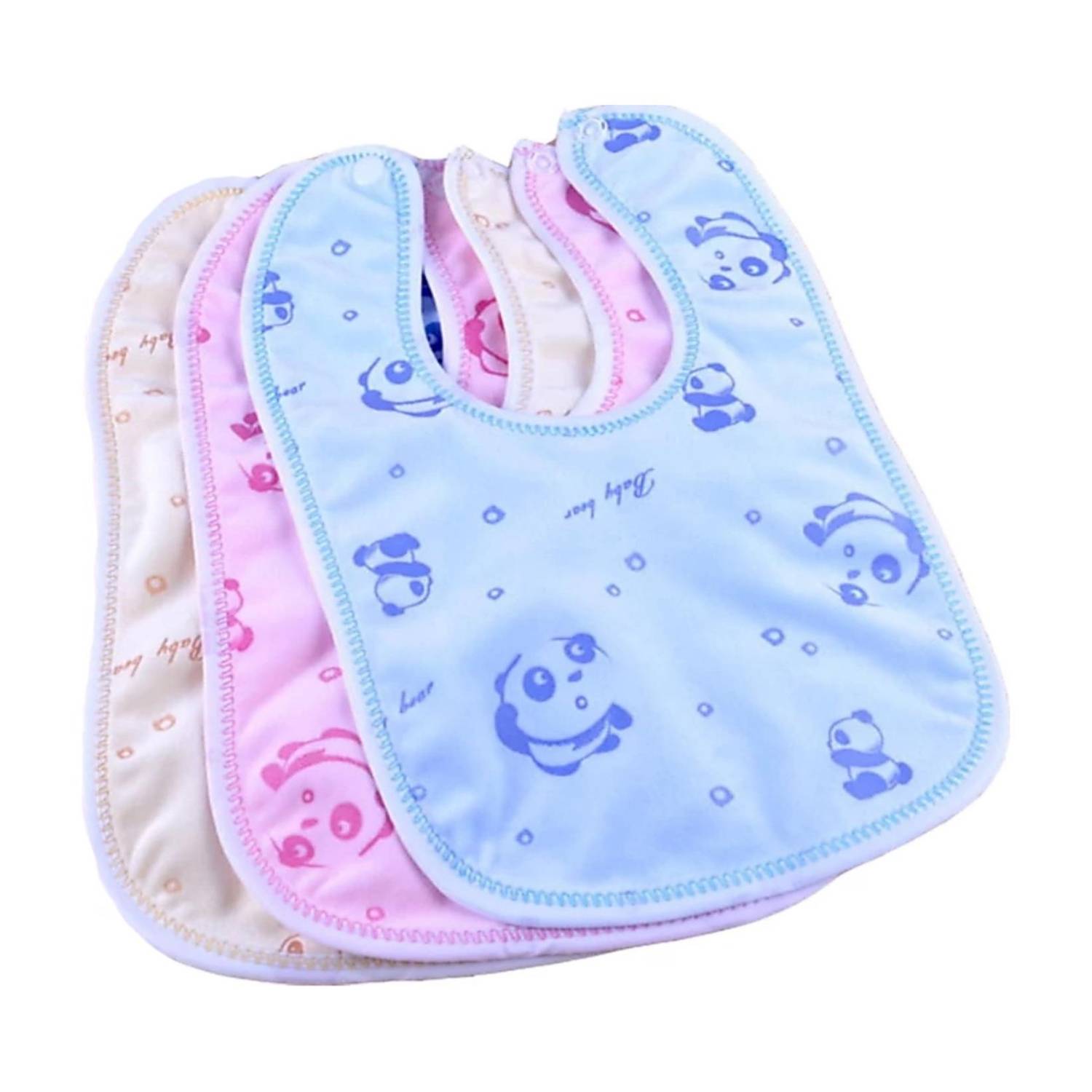 BRANDONN Double Layered Waterproof Colorful Preinted Baby Bibs