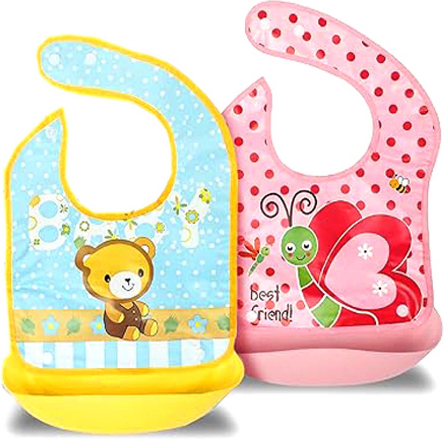 Avekin Baby Silicone Feeding Bibs |Waterproof Bib With Detachable Tray | Baby Apron
