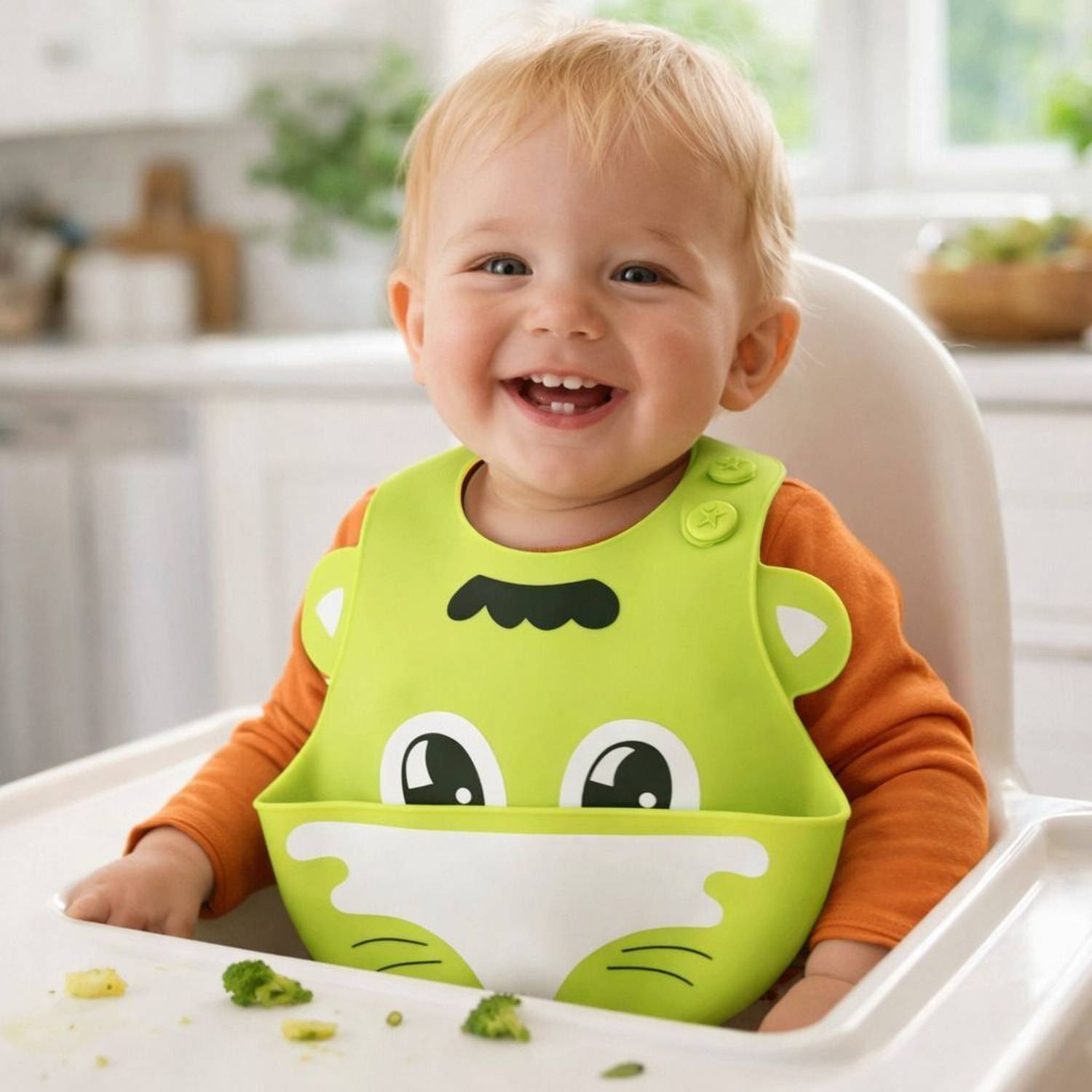 AEREX Silicone Baby Feeding Bib with Food Catcher For Weaning Babies & Toddlers