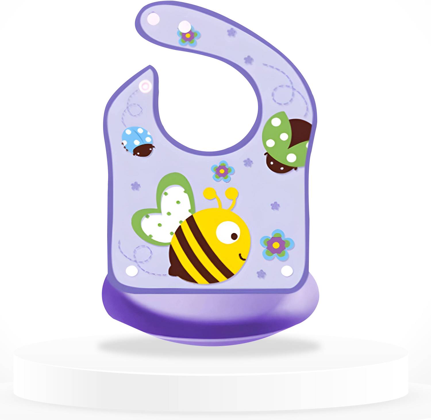 Bembika Baby Feeding Bib Silicone Tableware Waterproof, Washable Lightweight For Baby