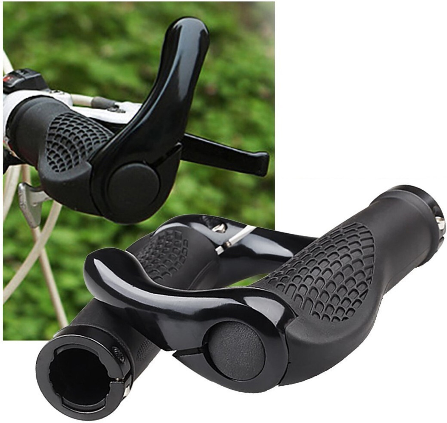Image of IndiaLot Bicycle Handle Grips Handlebar ALUMINIUM 0008 Bicycle Brake Disk