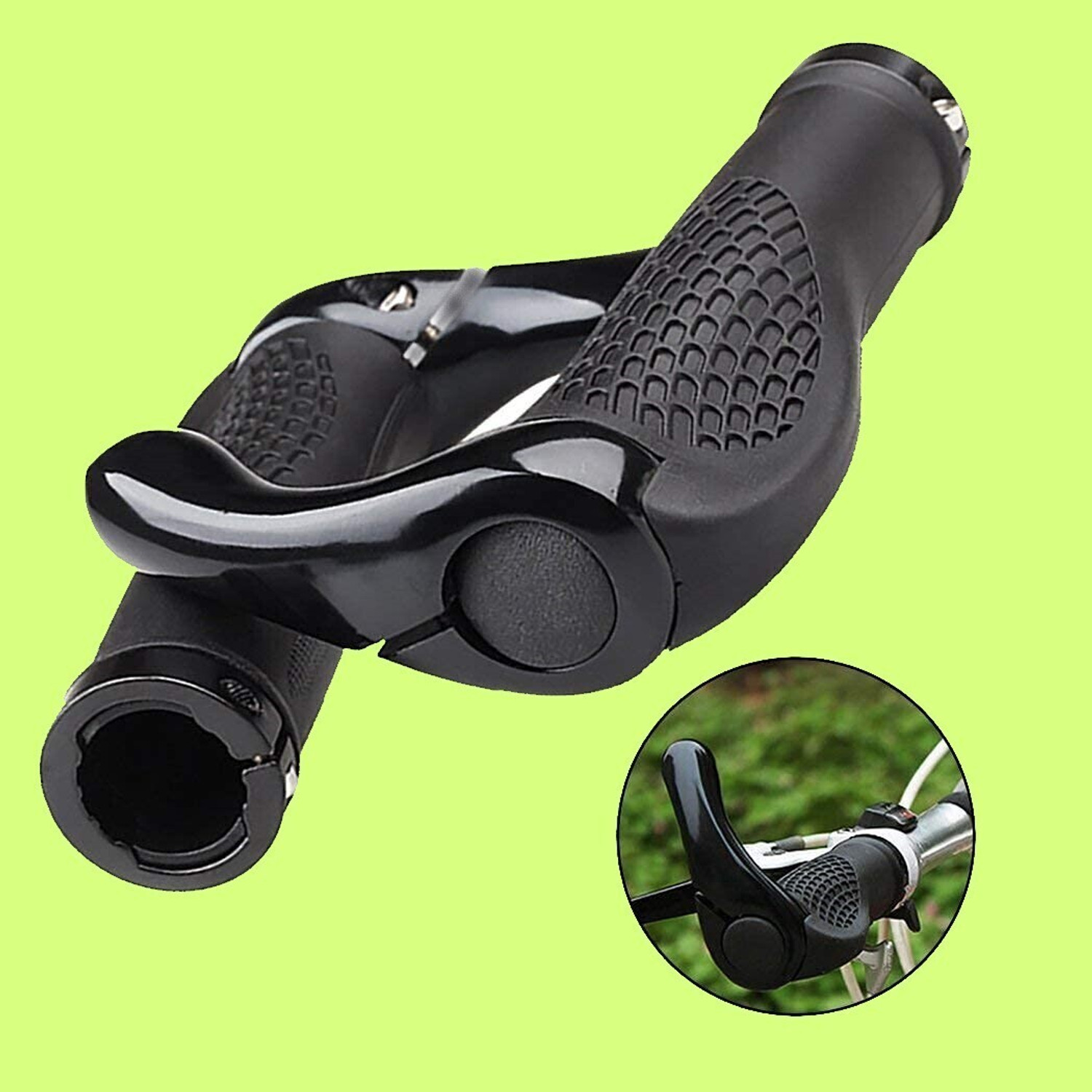 Image of IndiaLot Bicycle Handle Grips Handlebar ALUMINIUM 0008 Bicycle Brake Disk