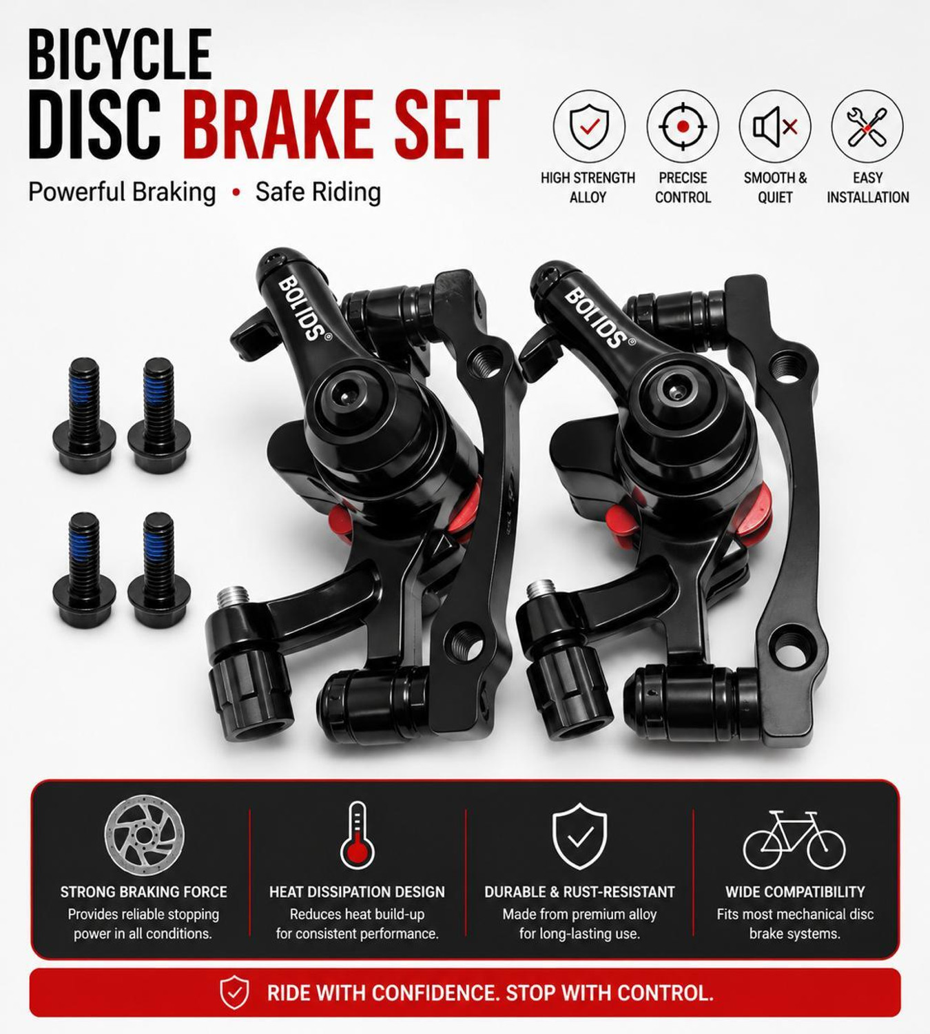ghg Front & Rear Disc Machine set of 2 caliper Bicycle Brake Disk