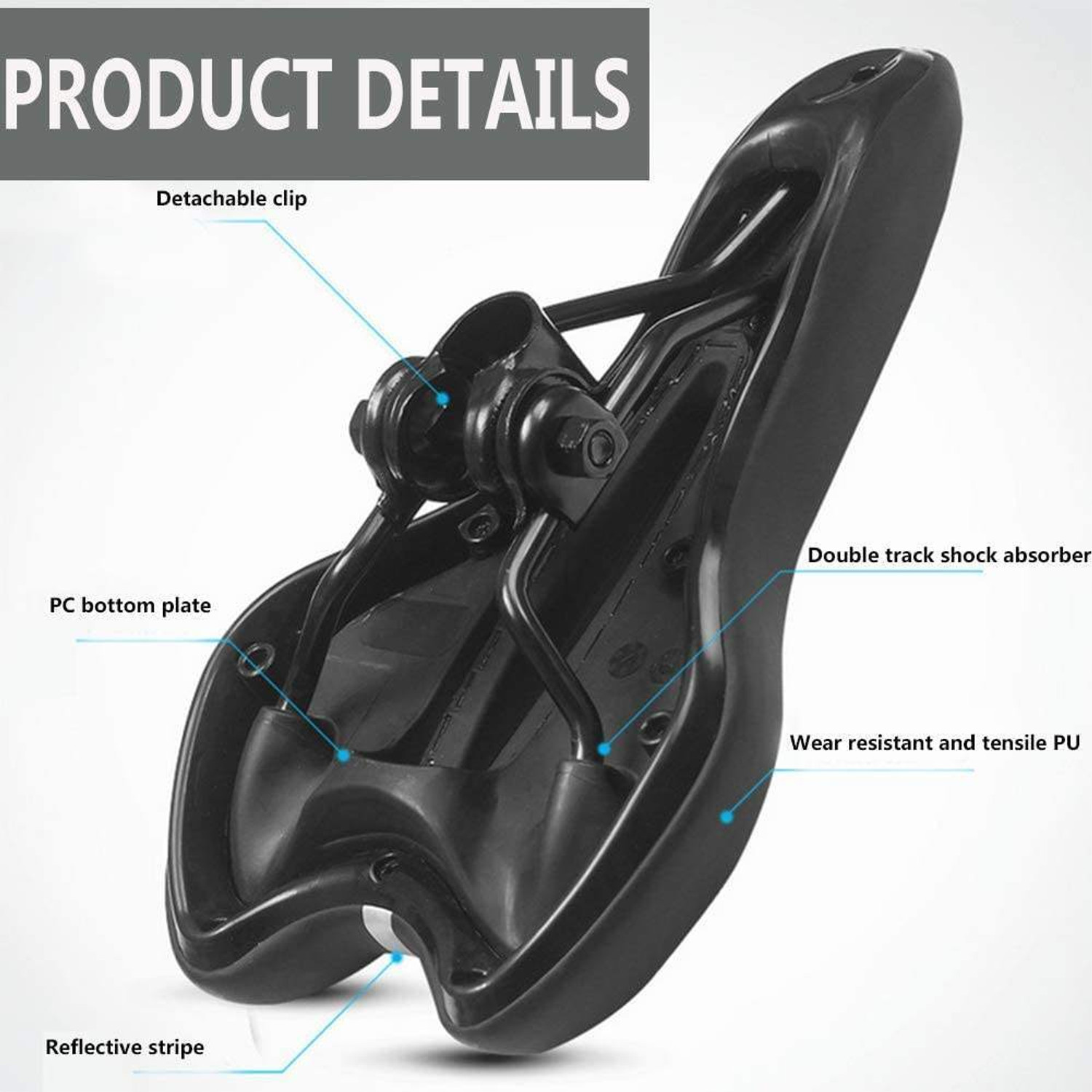 Image of PRAKMO Racing Gel Bicycle Saddle Seat Comfortable Soft Bike Saddle for Men & Women | Saddle