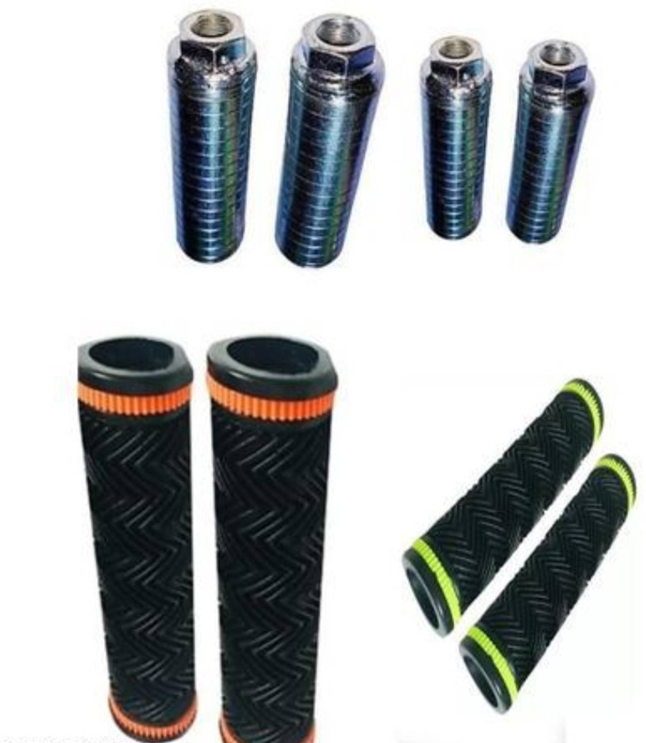 Bazz Cycle Handle Grips and Foot Rest Set Bicycle Handle Grip