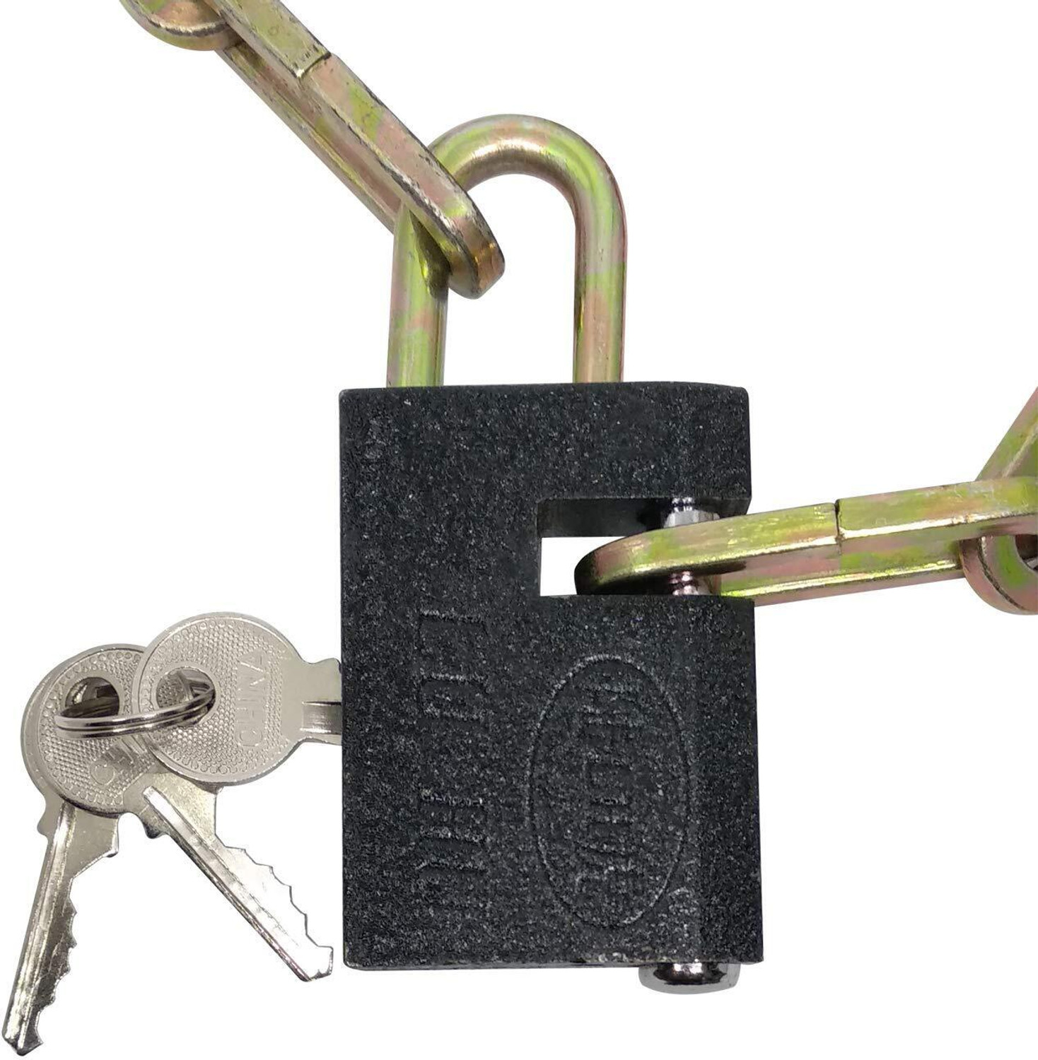 Image of APNA KANHA Heavy Metal Chain with One Medium Size Lock for Travel Luggage Safety, Bike, Cycle Cycle Lock