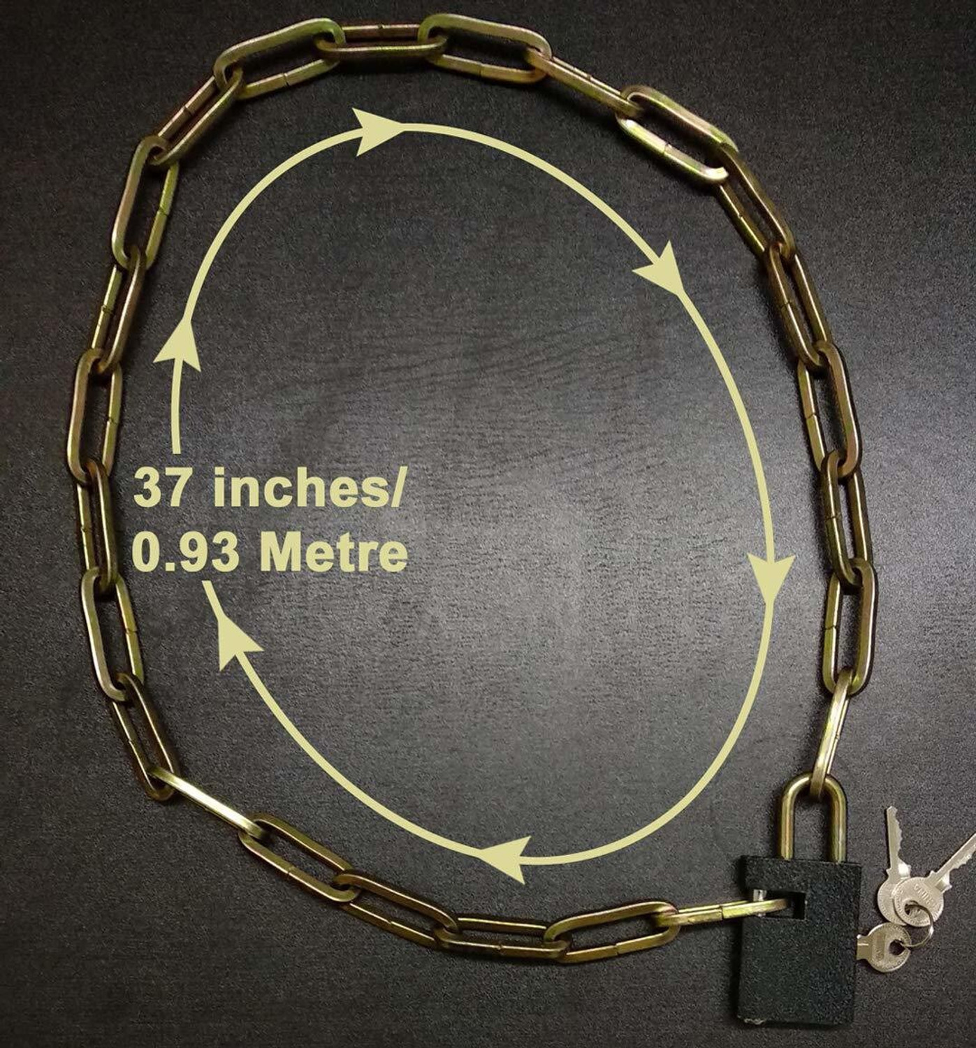 Image of APNA KANHA Heavy Metal Chain with One Medium Size Lock for Travel Luggage Safety, Bike, Cycle Cycle Lock