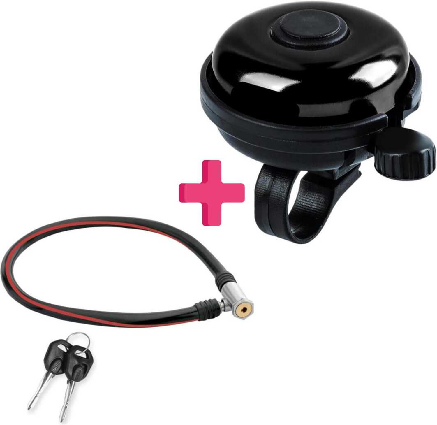 Image of Rahidhay Bicycle /Cycle Lock with Thumb Plastic Bell (BLACK) Cycle Lock