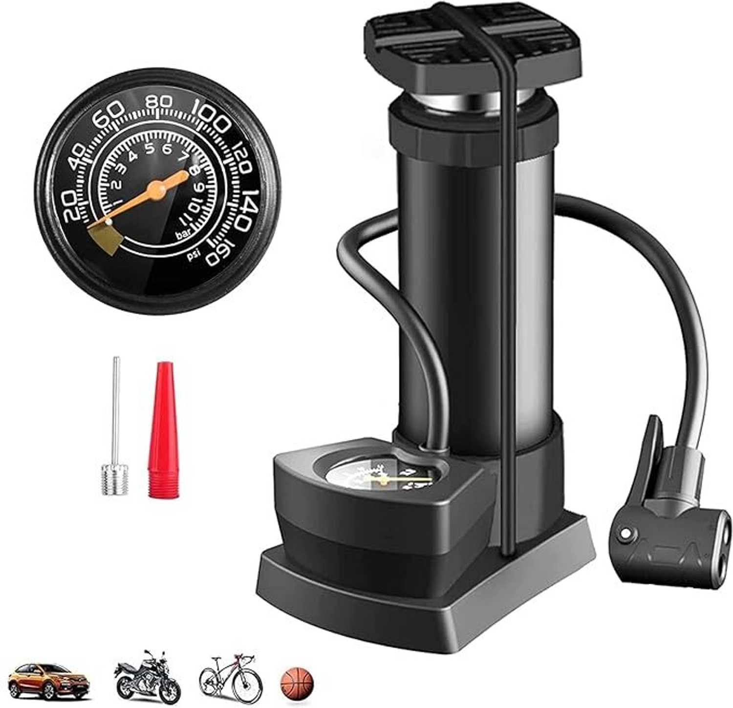 Image of Darshak Mini Foot Pump Bicycle, Basketball Pump, Football Pump, Motorcycle, Volleyball Pump Pump
