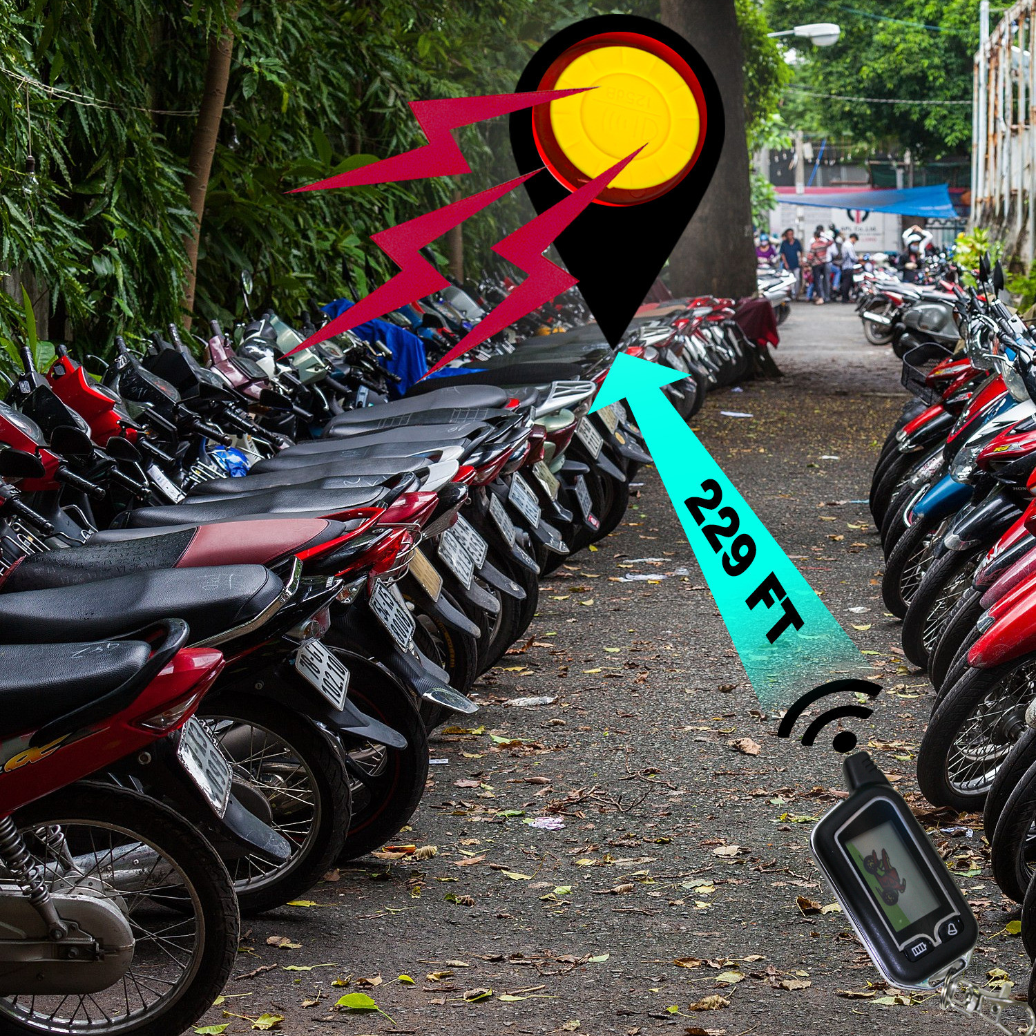 Image of Miwings Two-way Bike Alarm Kit