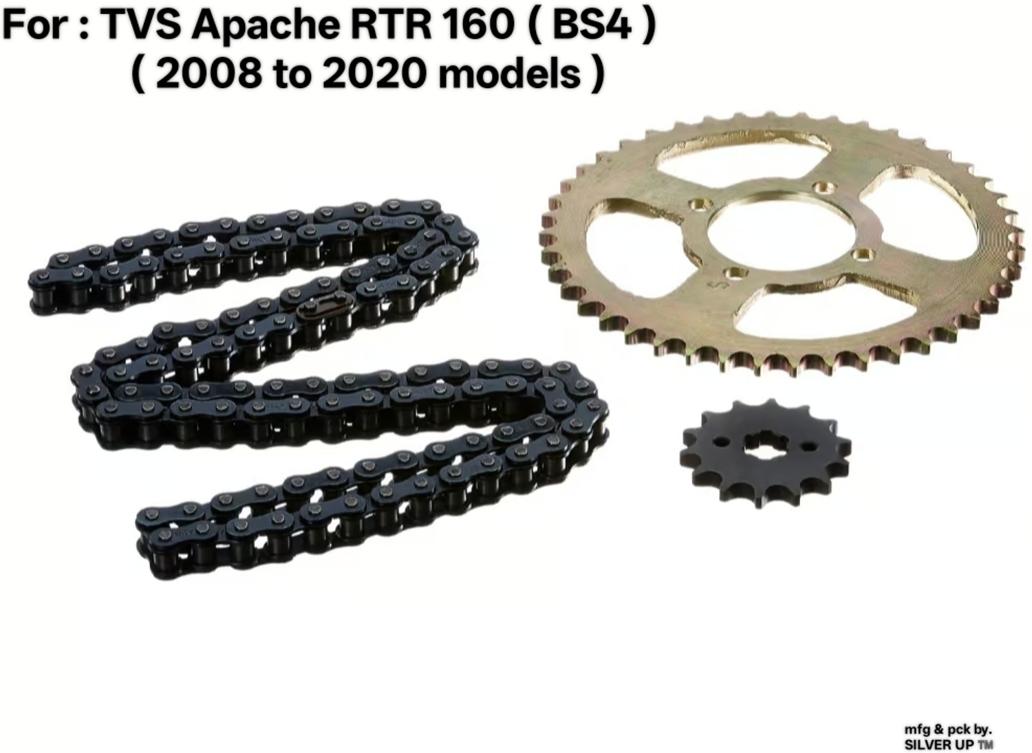 Image of Thansmay kleider Apche RTR 160 2008-2020 model Chain sprocket 124 Teeth Sprocket