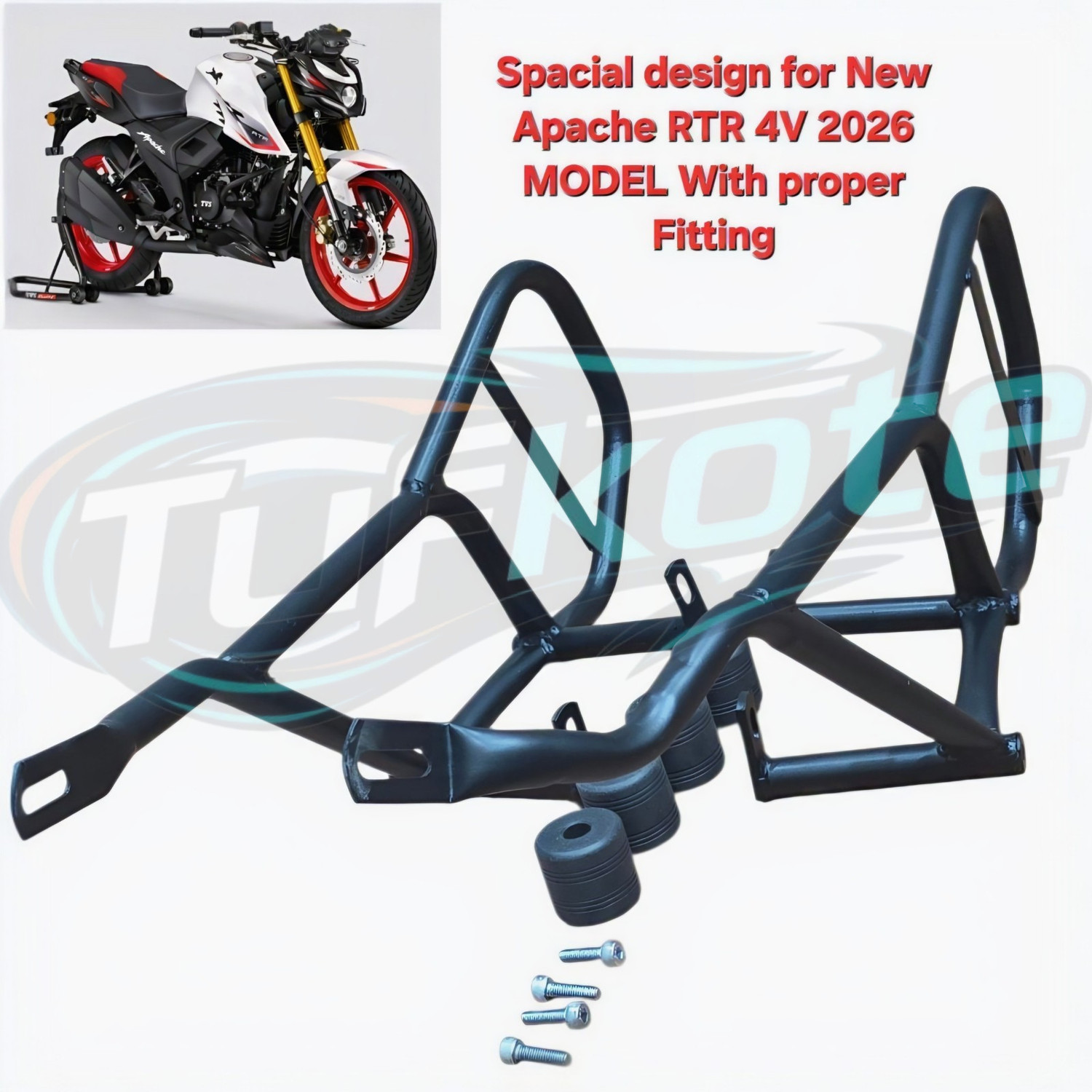 Image of Tufkote HEAVY QUALITY CRASH GUARD FOR DESIGN APACHE RTR 4V 160 NEW MODEL 2026