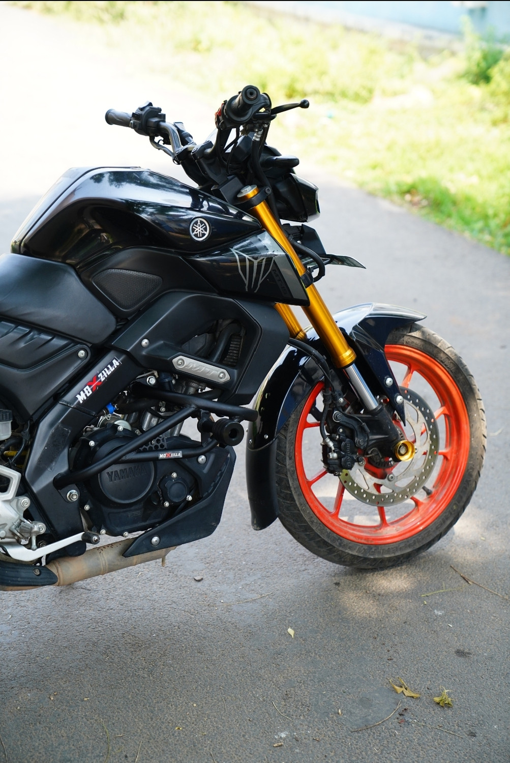 Image of MOXZILLA Shark Crash Guard for MT-15 Suitable for All Version Bikes (Black)