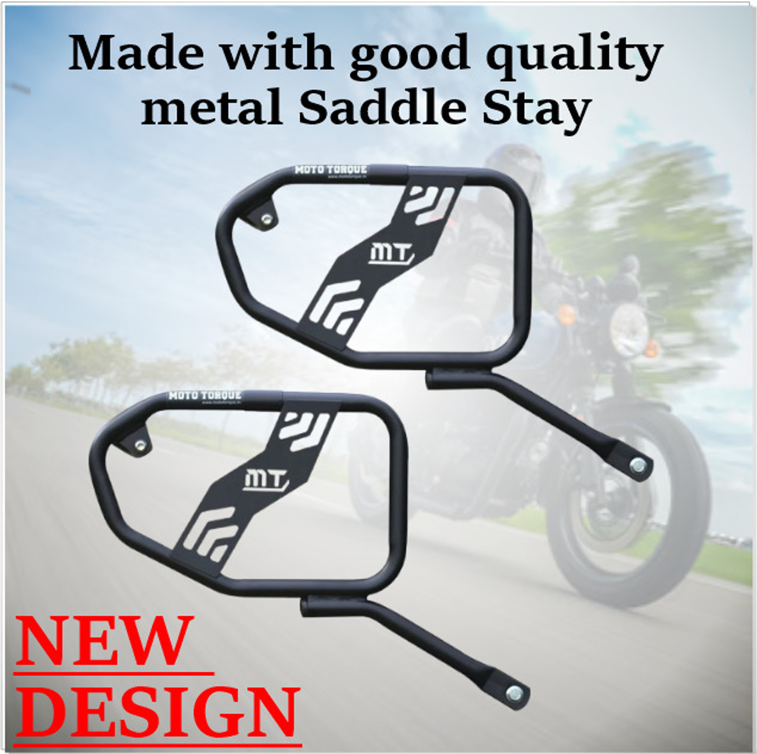 Image of ASRYD Motorcycle Royal Enfield Hunter 350 Saddle Stay Heavy Quality Bike Crash Guard