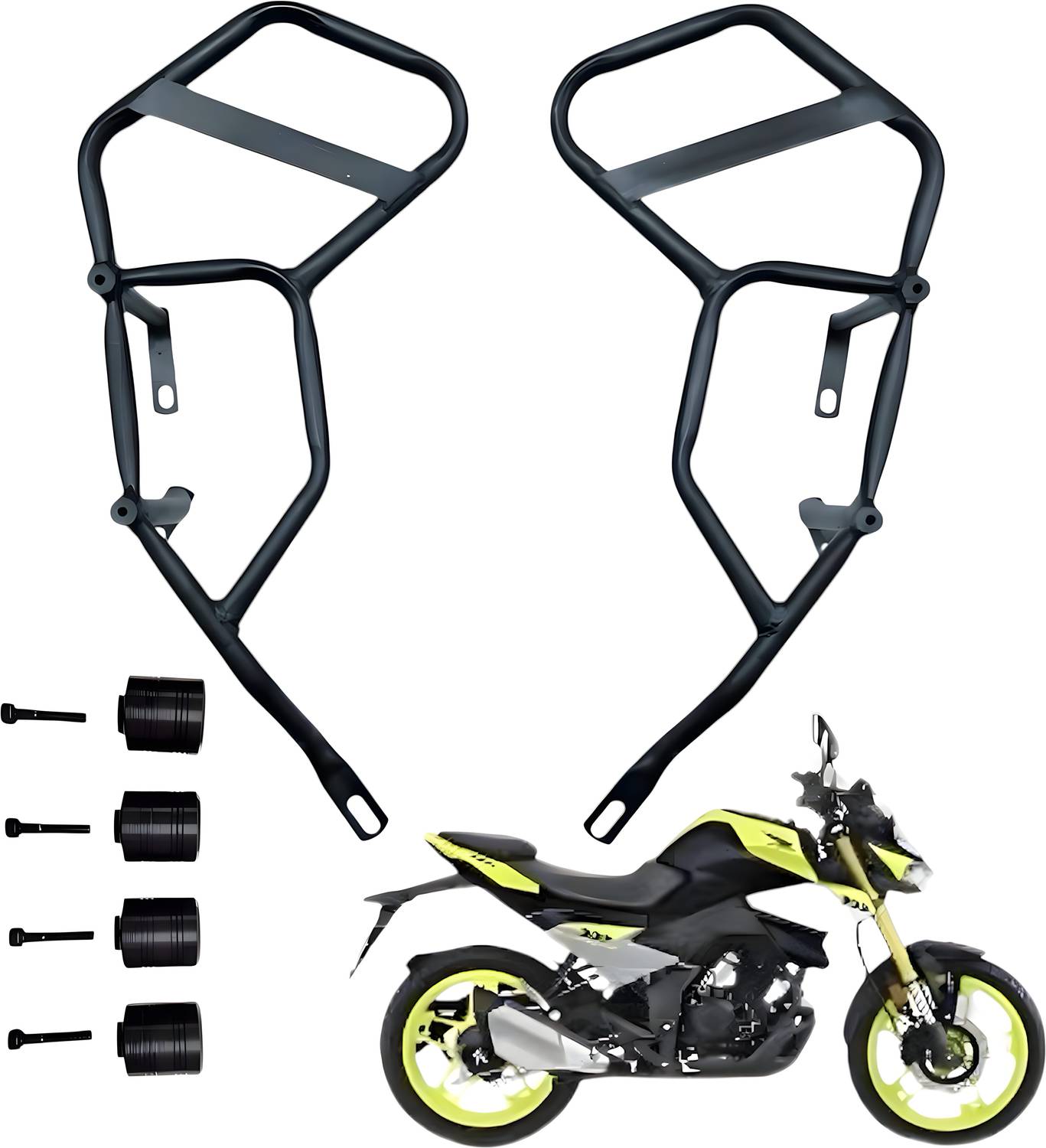 RS ACESSORIES HUB CB 125 Hornet Crash Guard Kit - Image 3