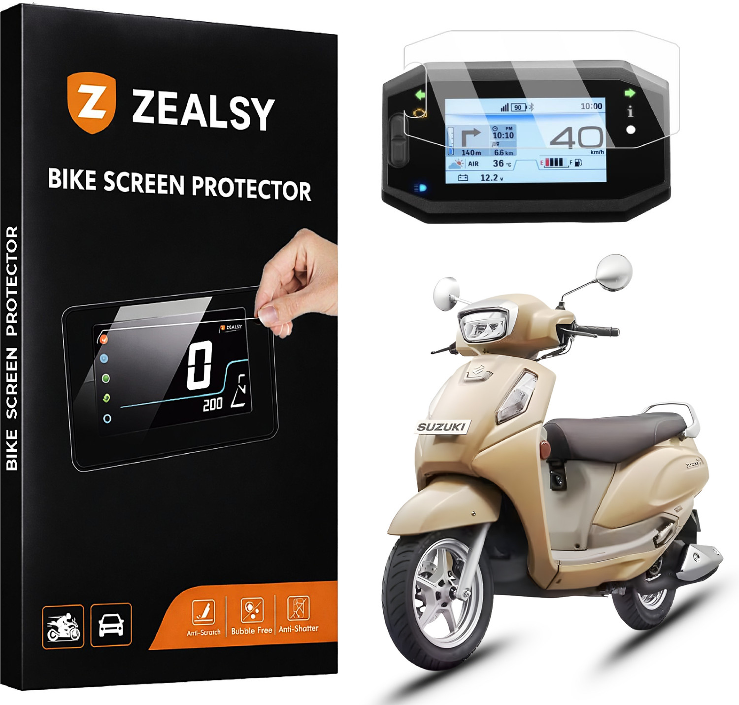 Image of Zealsy Screen Guard for Access 125 TFT Display Digital Speedometer Protector Bike Display Screen Guard