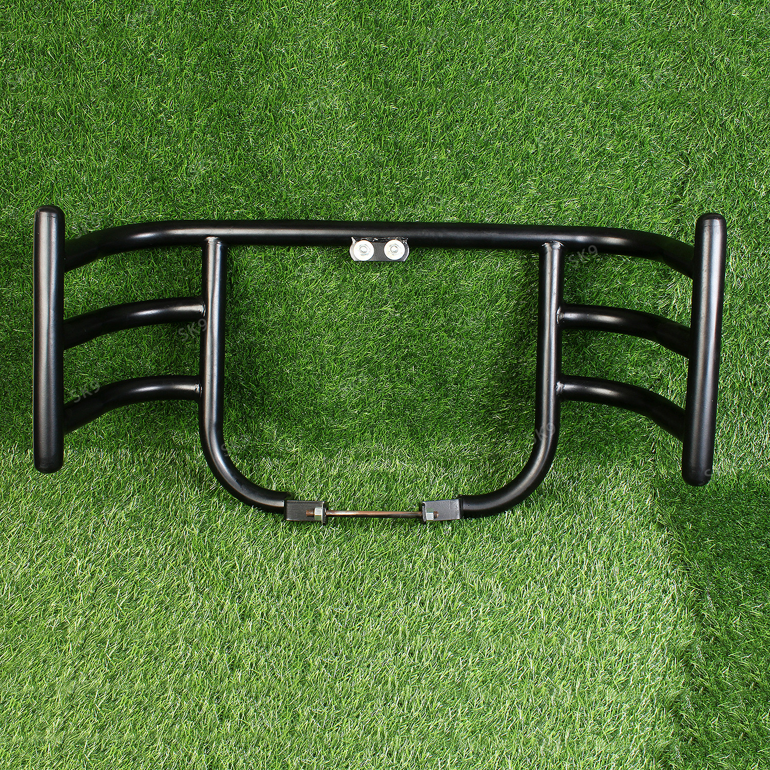 Image of SK9 ROYAL ENFIELD HUNTER AIR FLY HEAVY-DUTY LEG GUARD BLACK MADE IN INDIA Bike Crash Guard