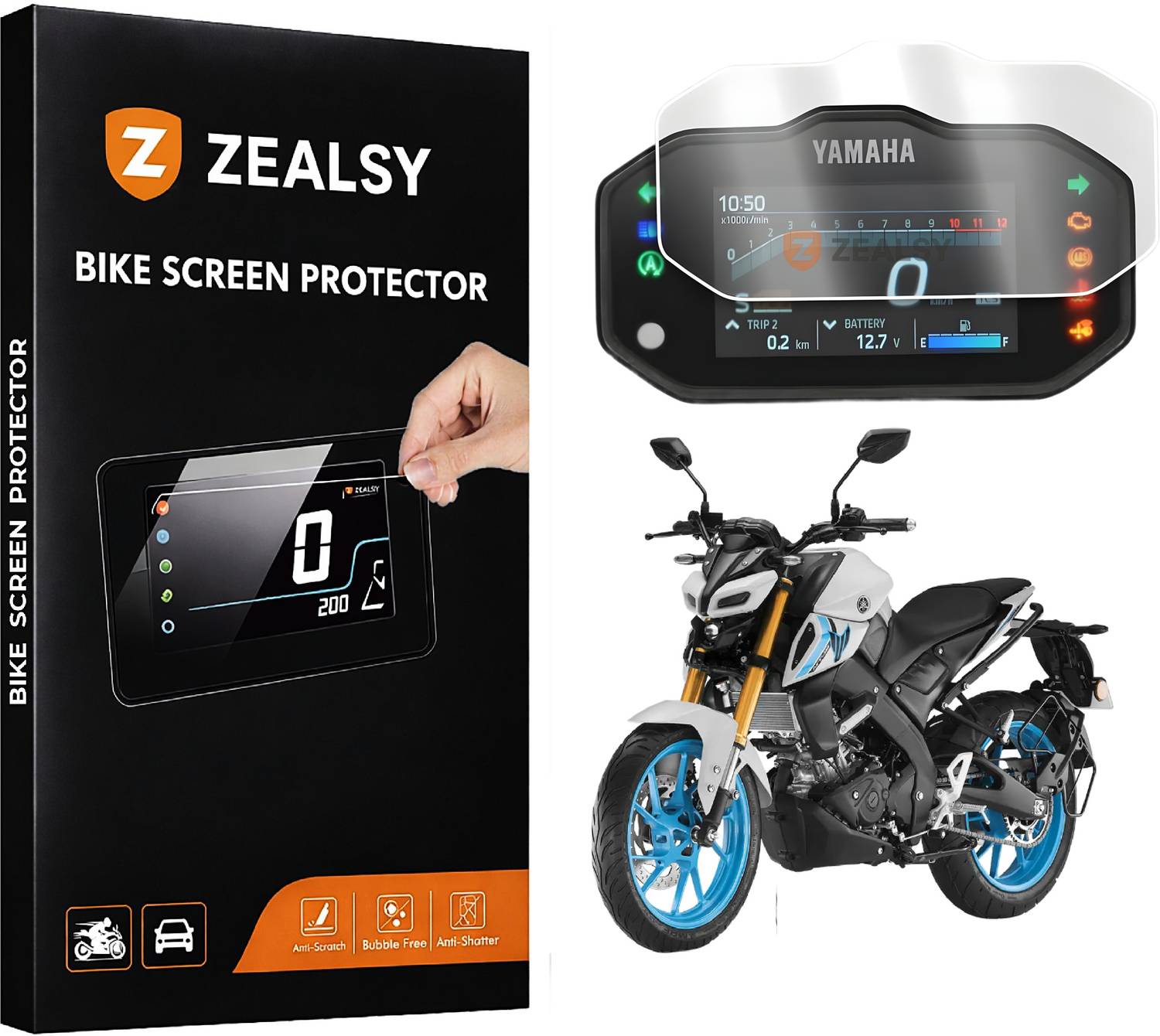 Zealsy Screen Guard MT15 V2 Digital Speedometer Display Protector Bike Display Screen Guard