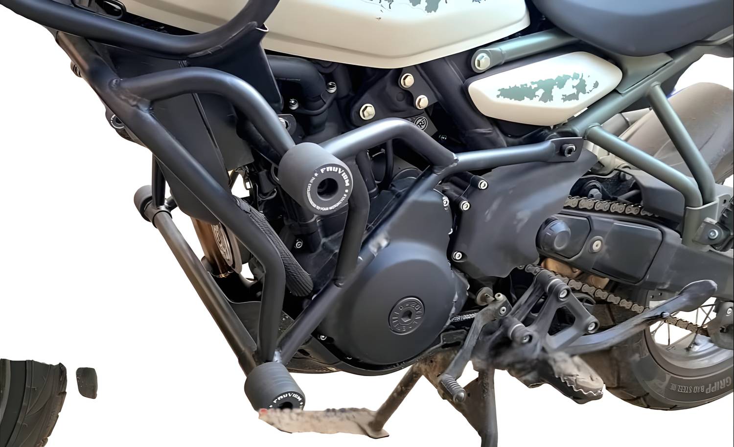 AATRU AUTO CRASH GUARD WITH 4 SLIDERS RE HIMALAYAN 450