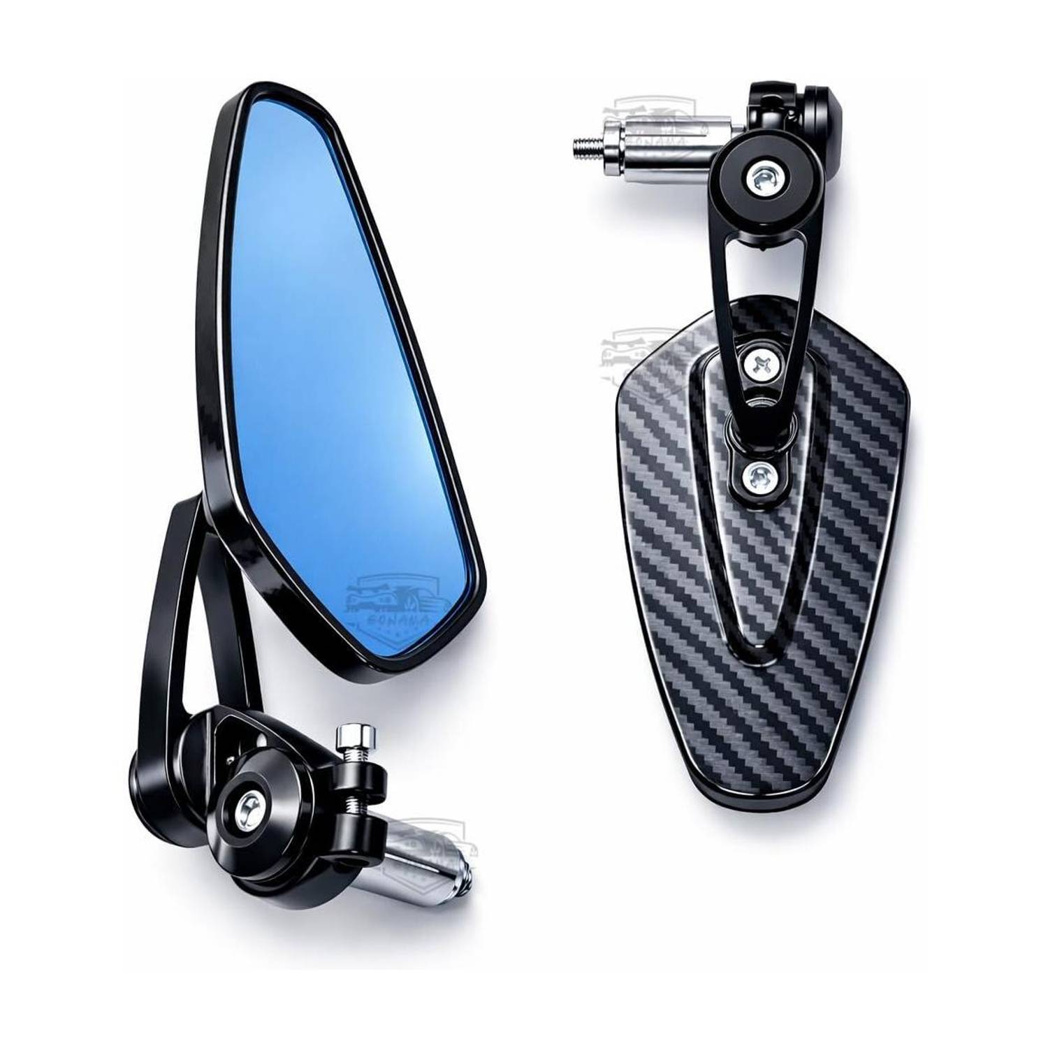 LOVMOTO Universal Carbon 360° Oval Bike Mirror SG187 - Image 1