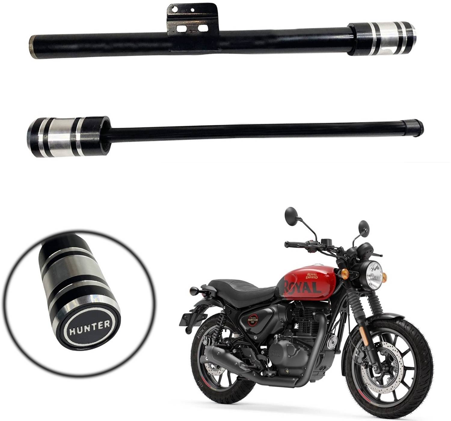 Znee Smart Bike Front Leg Guard Single Rod Ring Open Rod For Royal