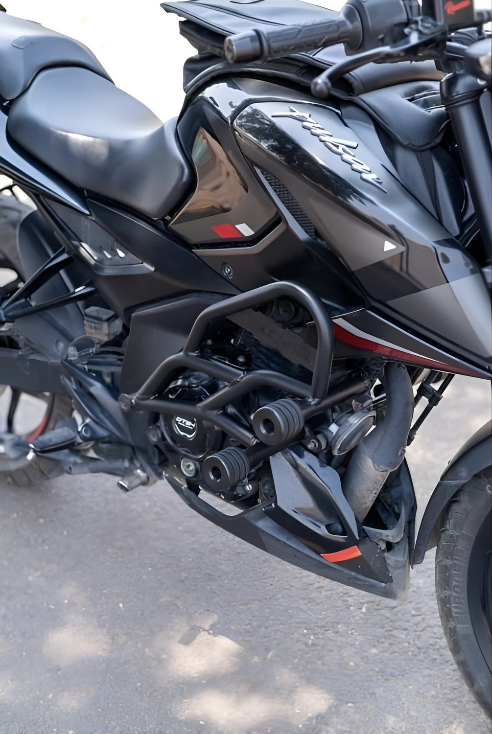Image of RS ACESSORIES HUB New style Heavy Duty Frame With Slider Crash Guard for Bajaj Pul.sar N.160 / N250