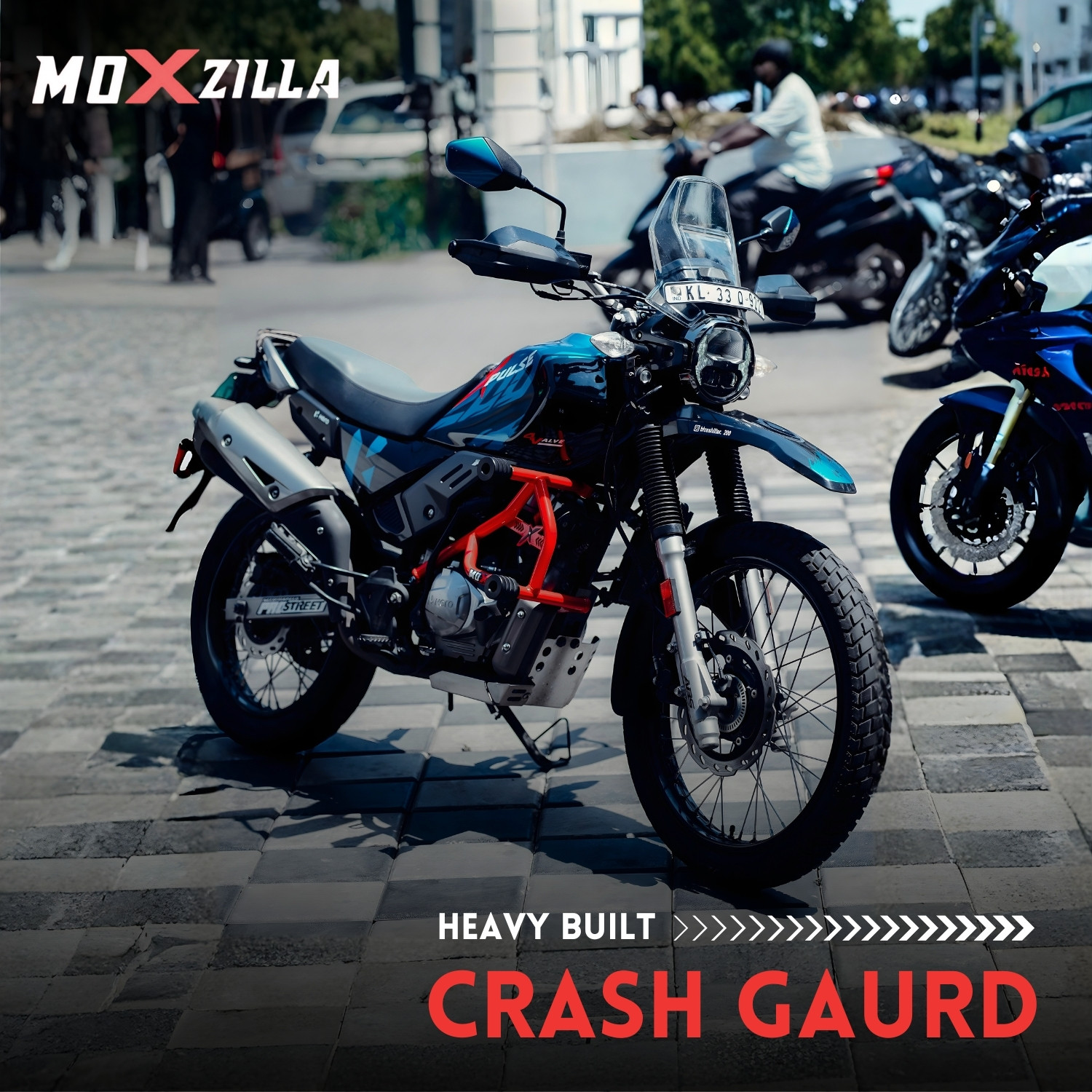 Image of MOXZILLA OFF-ROAD Crash Guard For Xpulse 200 Pro 4V Red