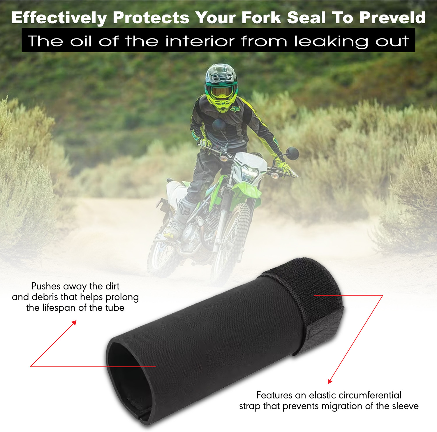 Image of OBEROI'S TRADERS Motorcycle Front Shocker Fork Seal Covers | Protect & Extend Suspension Life Bike Crash Guard