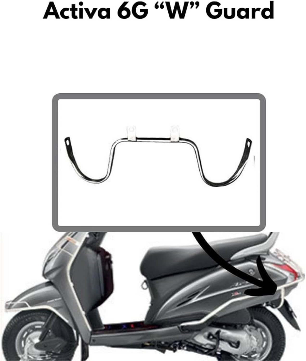 Image of LGT Activa 6g w guard steel Bike Crash Guard (Honda)
