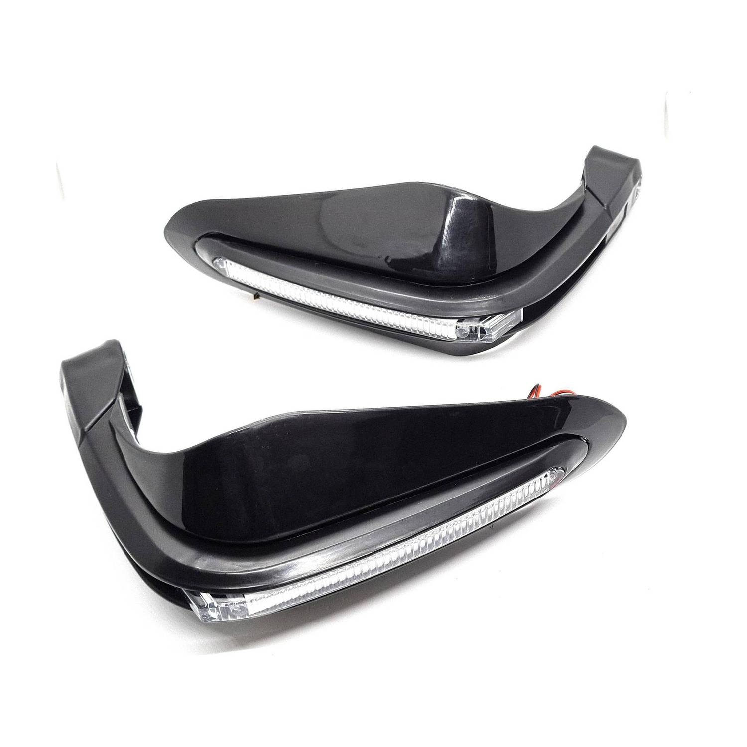 acube mart 7/8" 22mm Motorcycle Hand Guard with LED Light Universal Bike Handle (black) Bike Crash Guard
