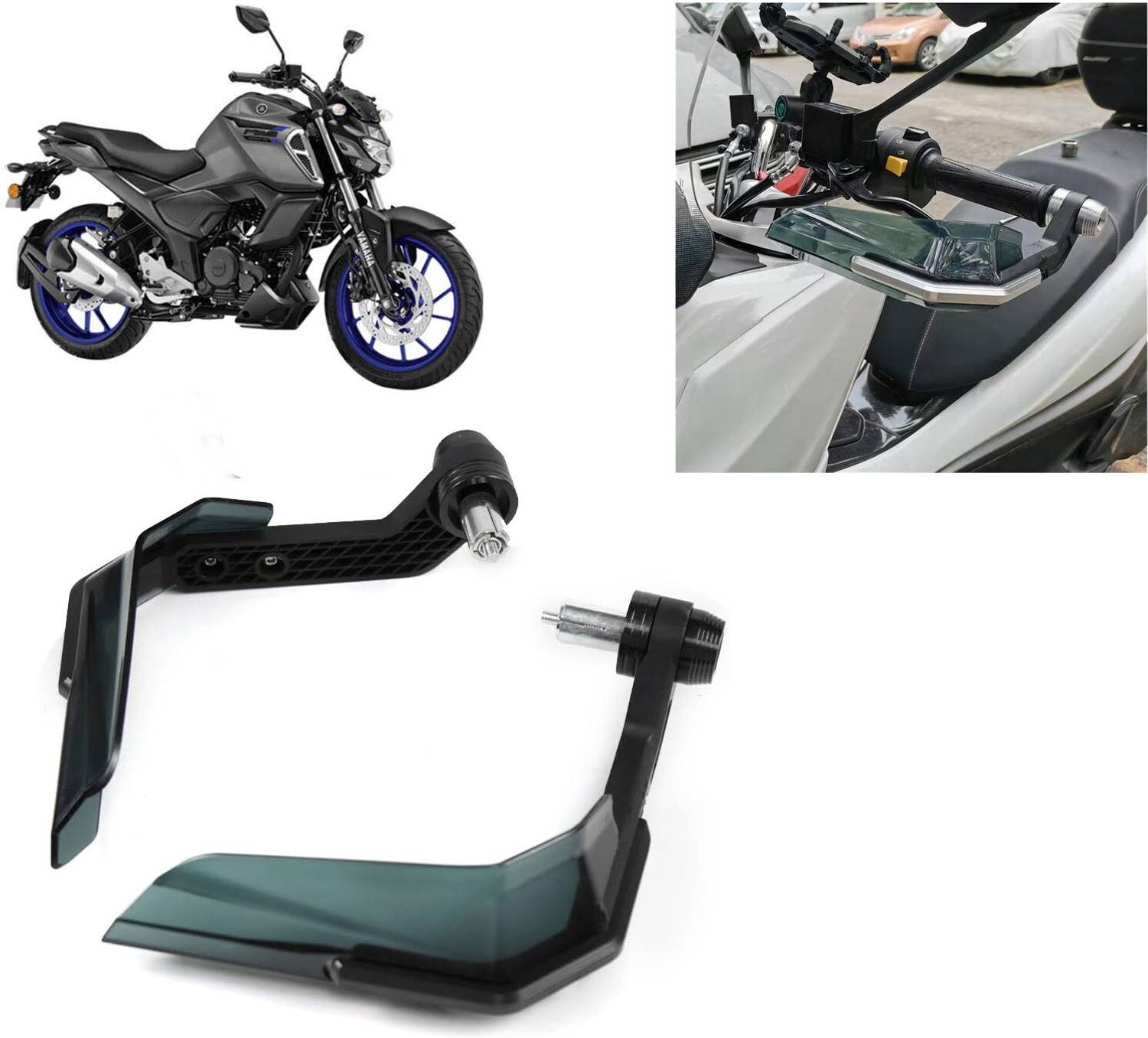 AUTO PEARL Hand Guard Protector Windshield for All Bikes_492 Handlebar Hand Guard