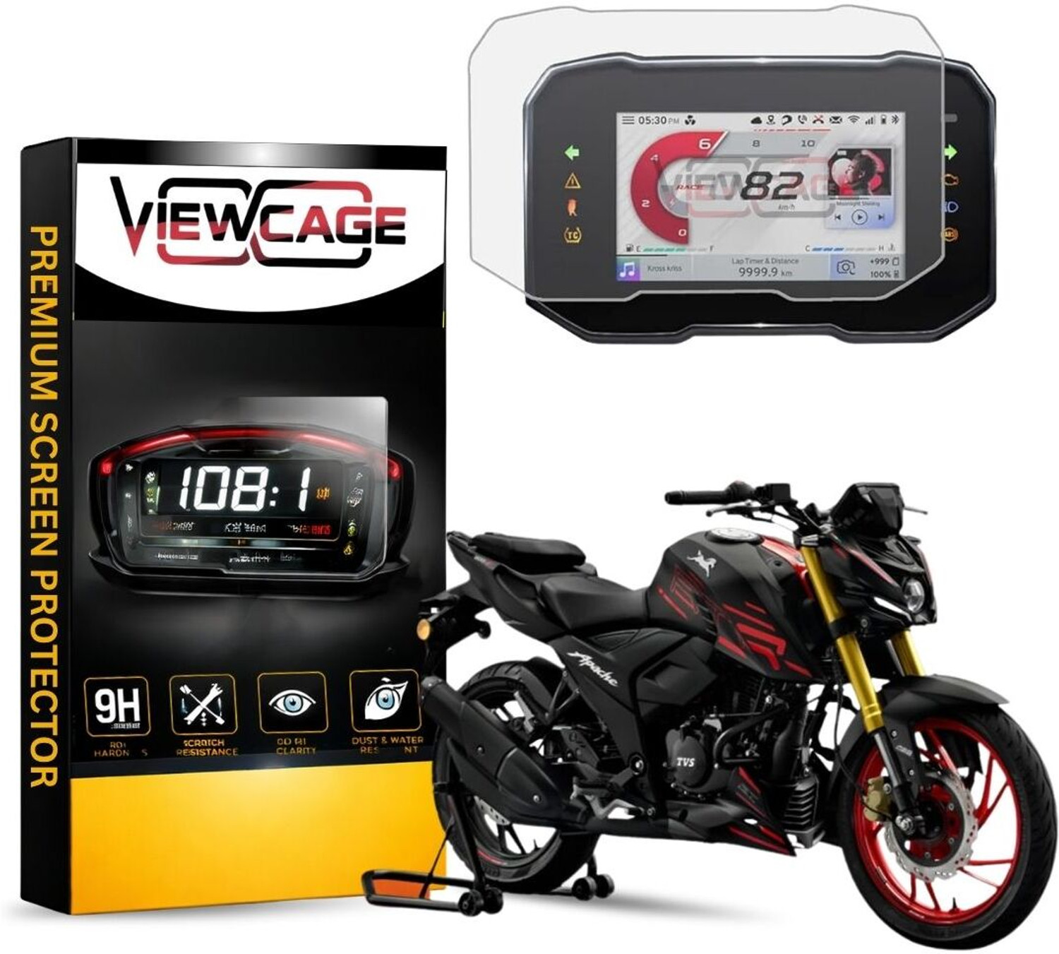 Image of ViewCage Screen Guard for TVS APACHE RTR 160, TVS APACHE 200 4V 2025