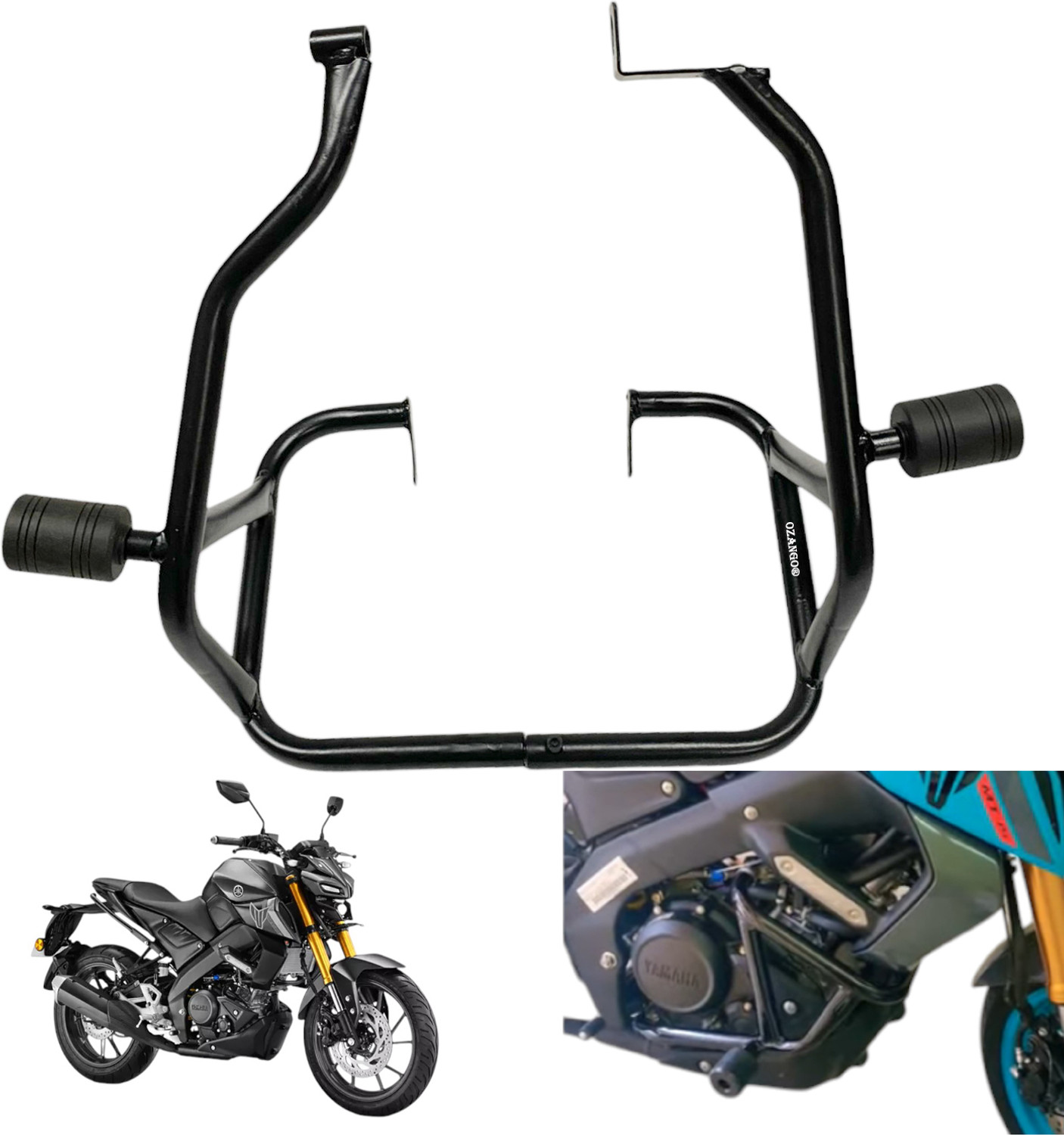 Image of OZANGO Bike Safety Leg Guard Crash Guard Engine Heavy Duty 4 Slider for MT15