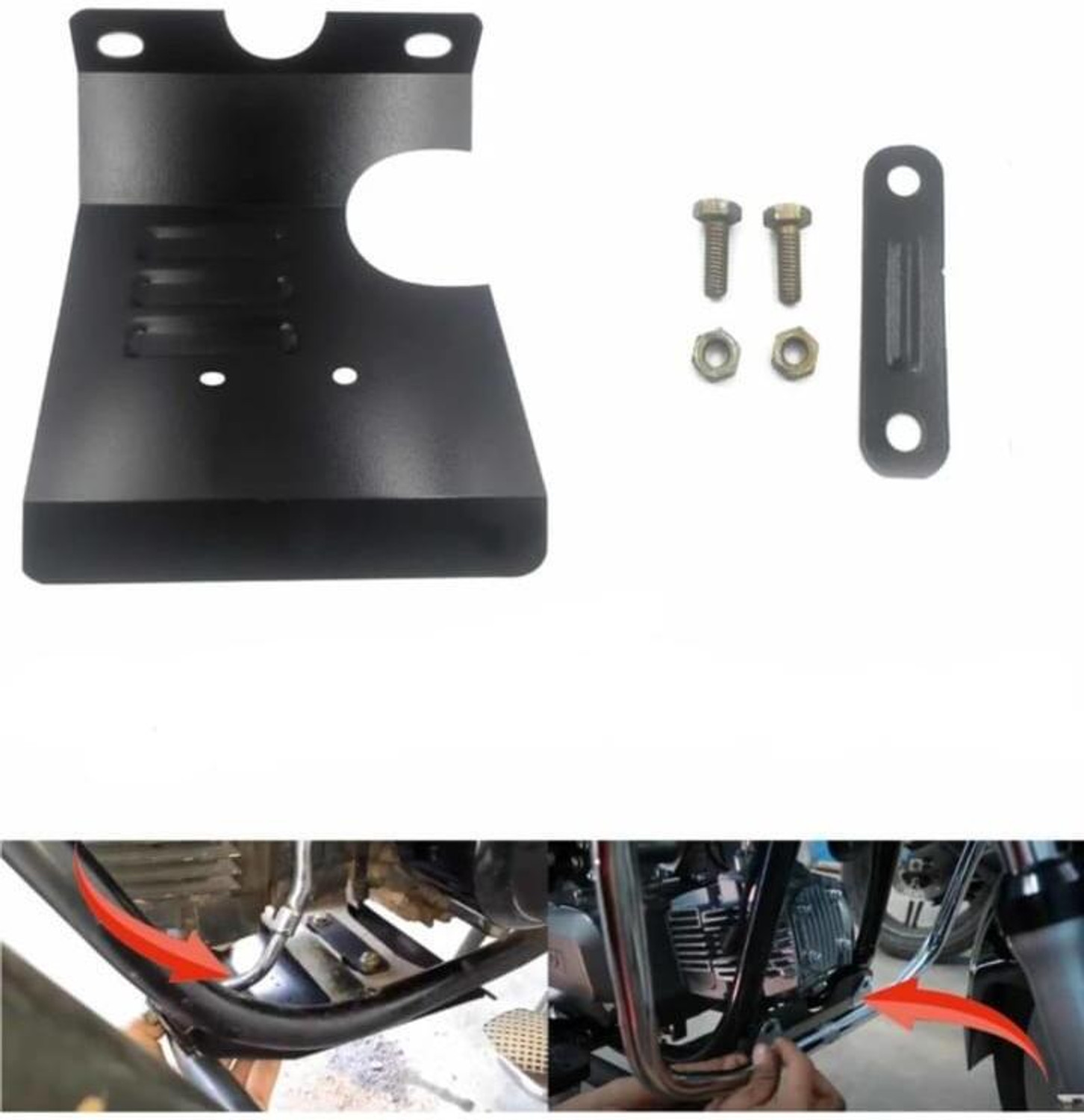 Image of Gaurifasion ENGINE PLATE SAFETY PLATE FOR HERO BIKES SPLENDOR+ Bike Engine Guard