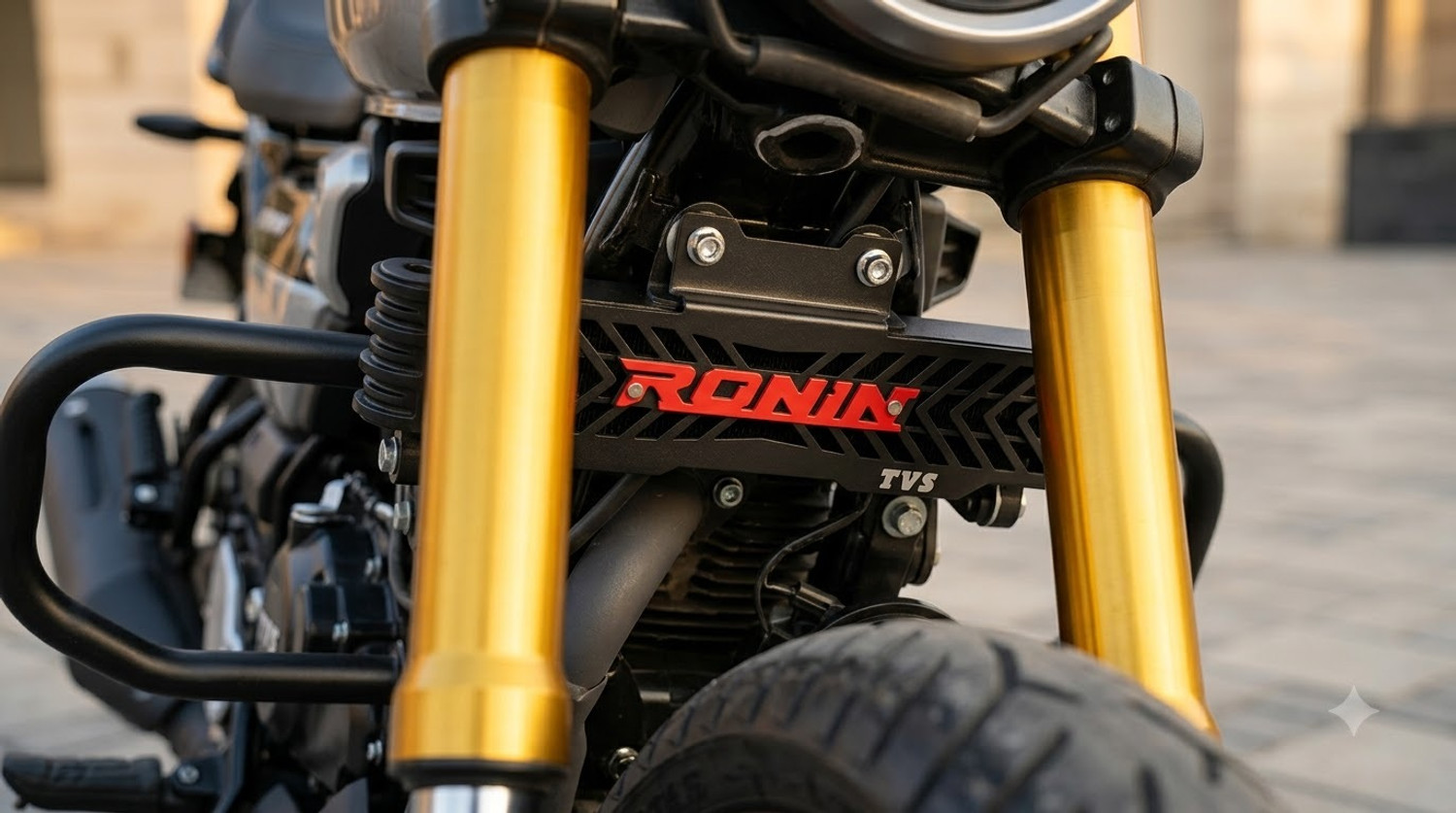Image of NITYA RONIN-225 Bike Radiator Guard (TVS) Bike Radiator Guard