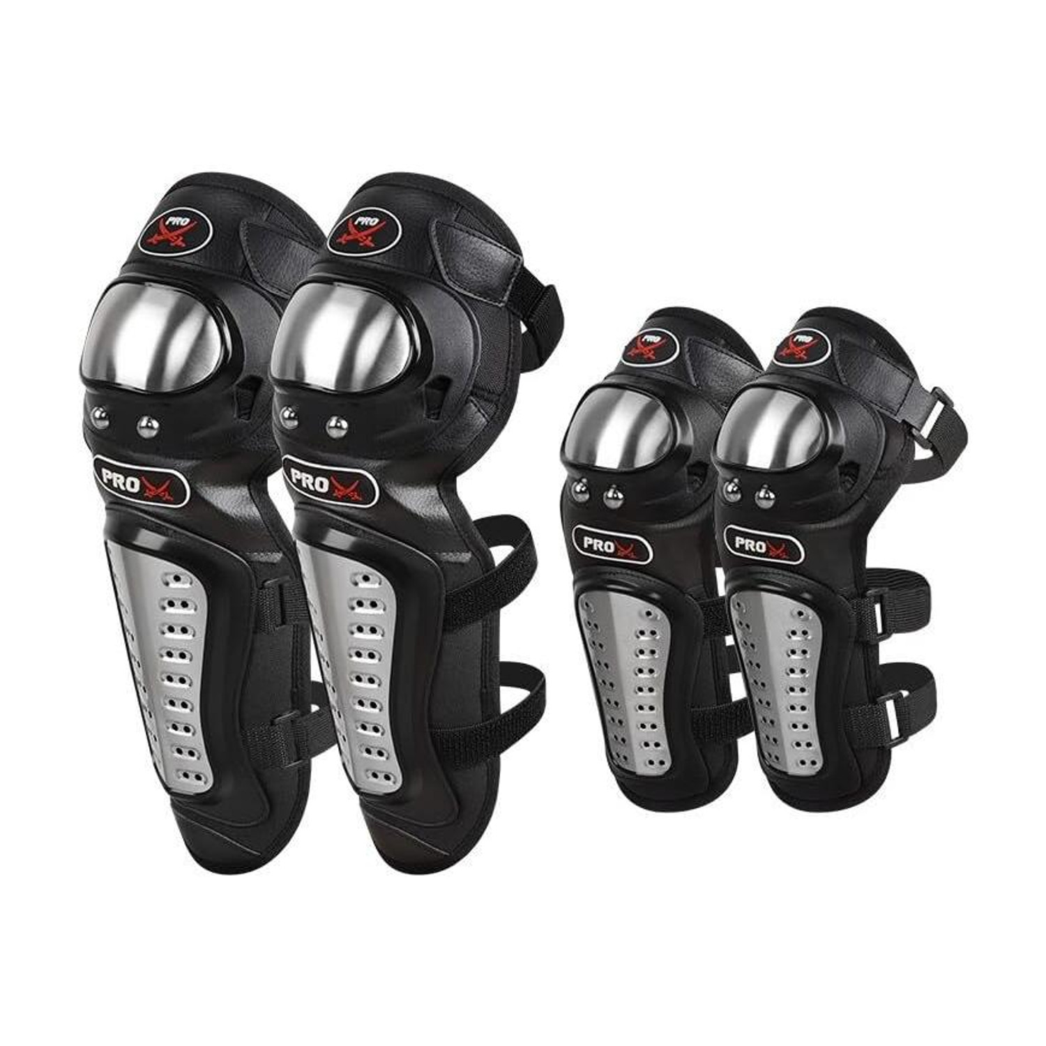 Image of ASRYD Knee Guard, Elbow Guard, Shin Guard Free Black (Pack of 4)